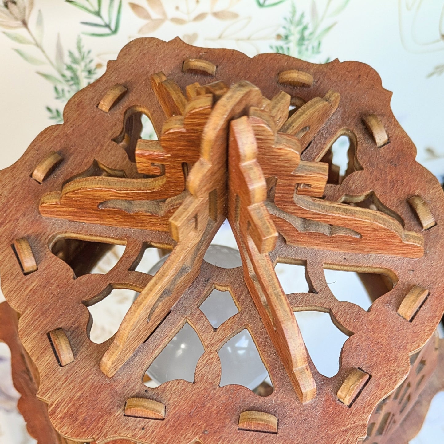 wooden lamp Art Deco style