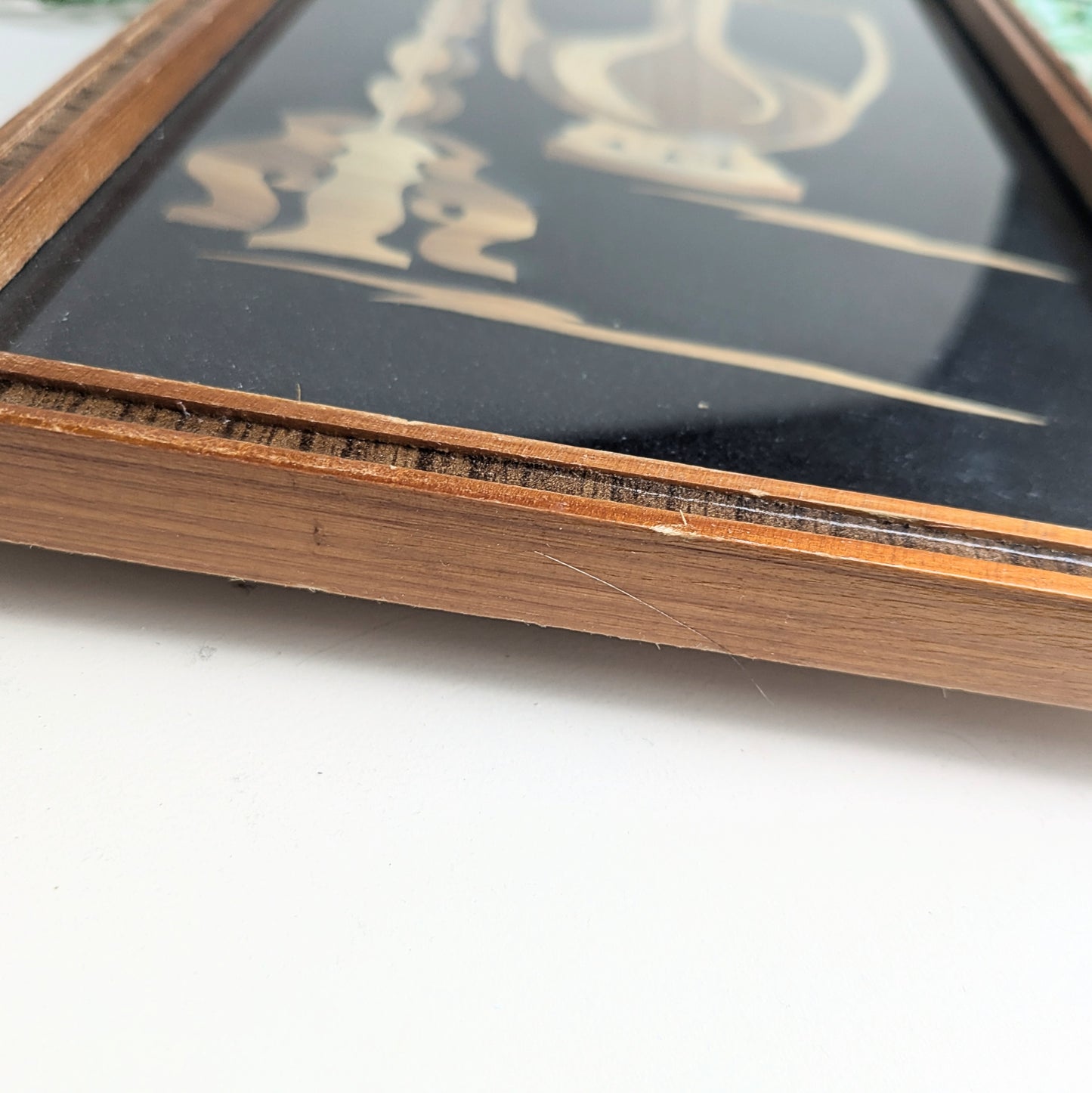 Tableau oriental en placage de bois