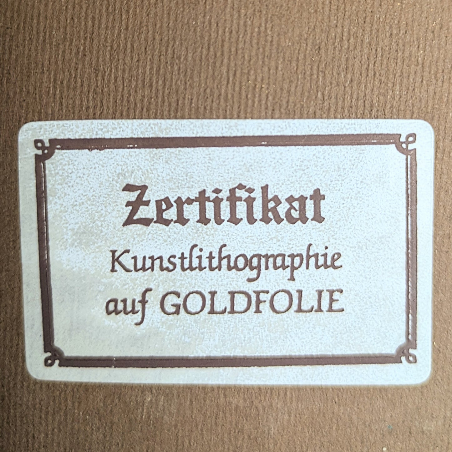Lithographie sur feuille d'or