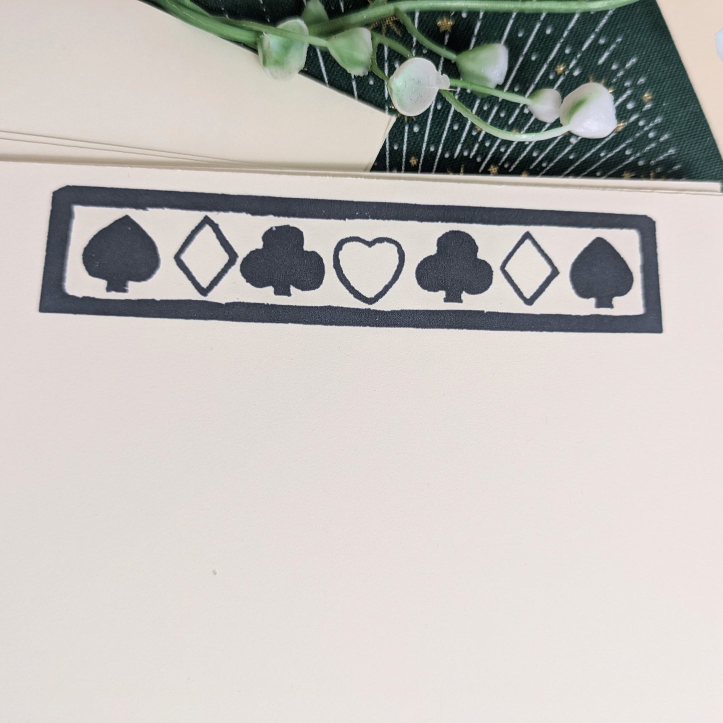 Cartes de correspondance « cartes à jouer » avec enveloppes