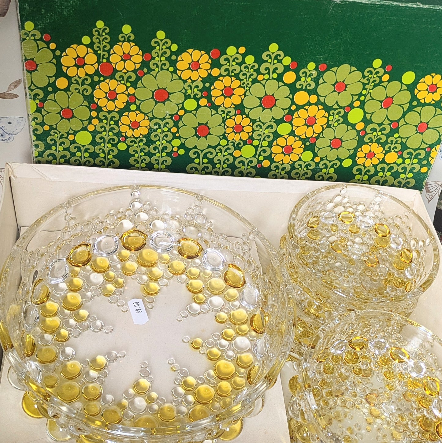 Bols en verre bullé jaune Walther Glas