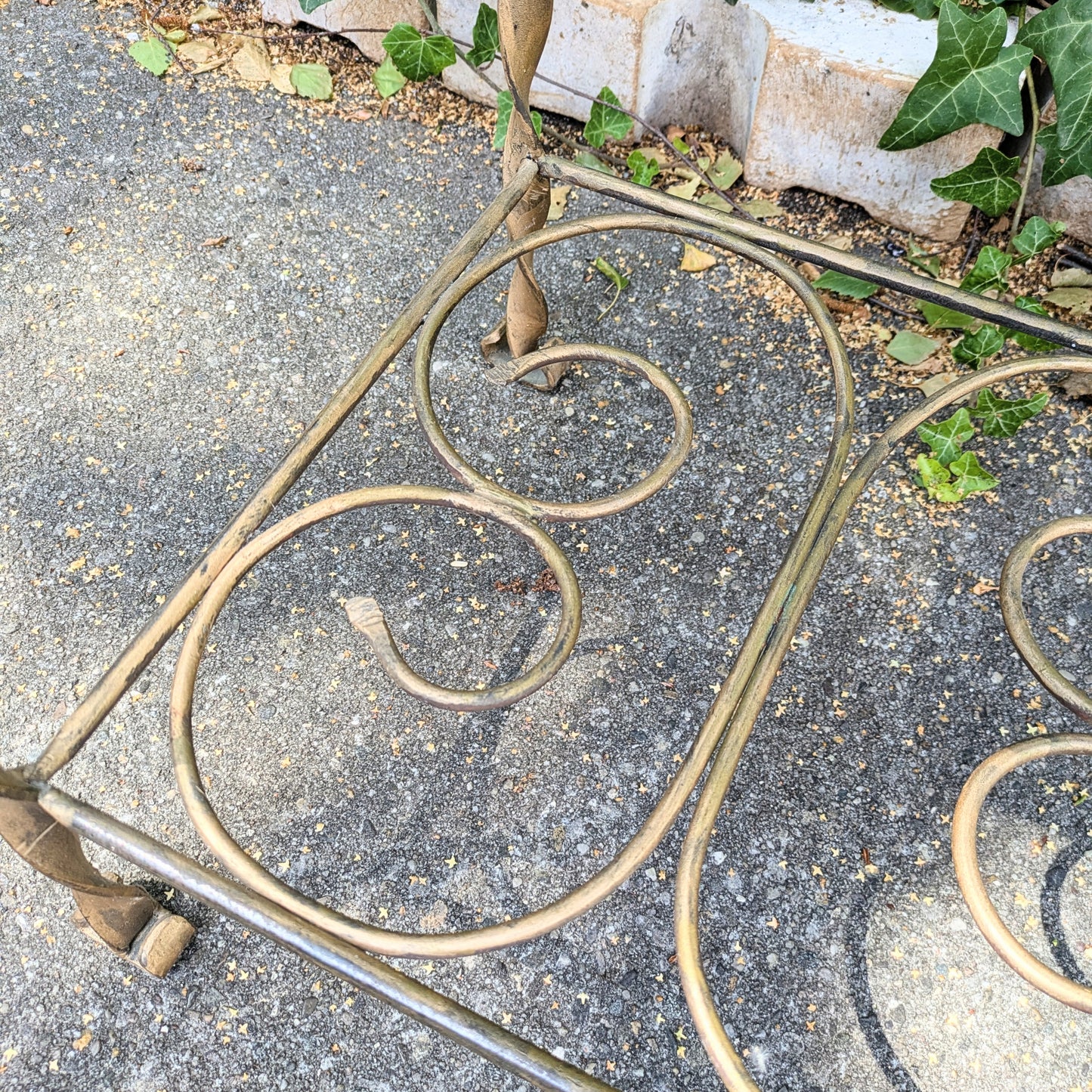 Wrought iron baroque stool