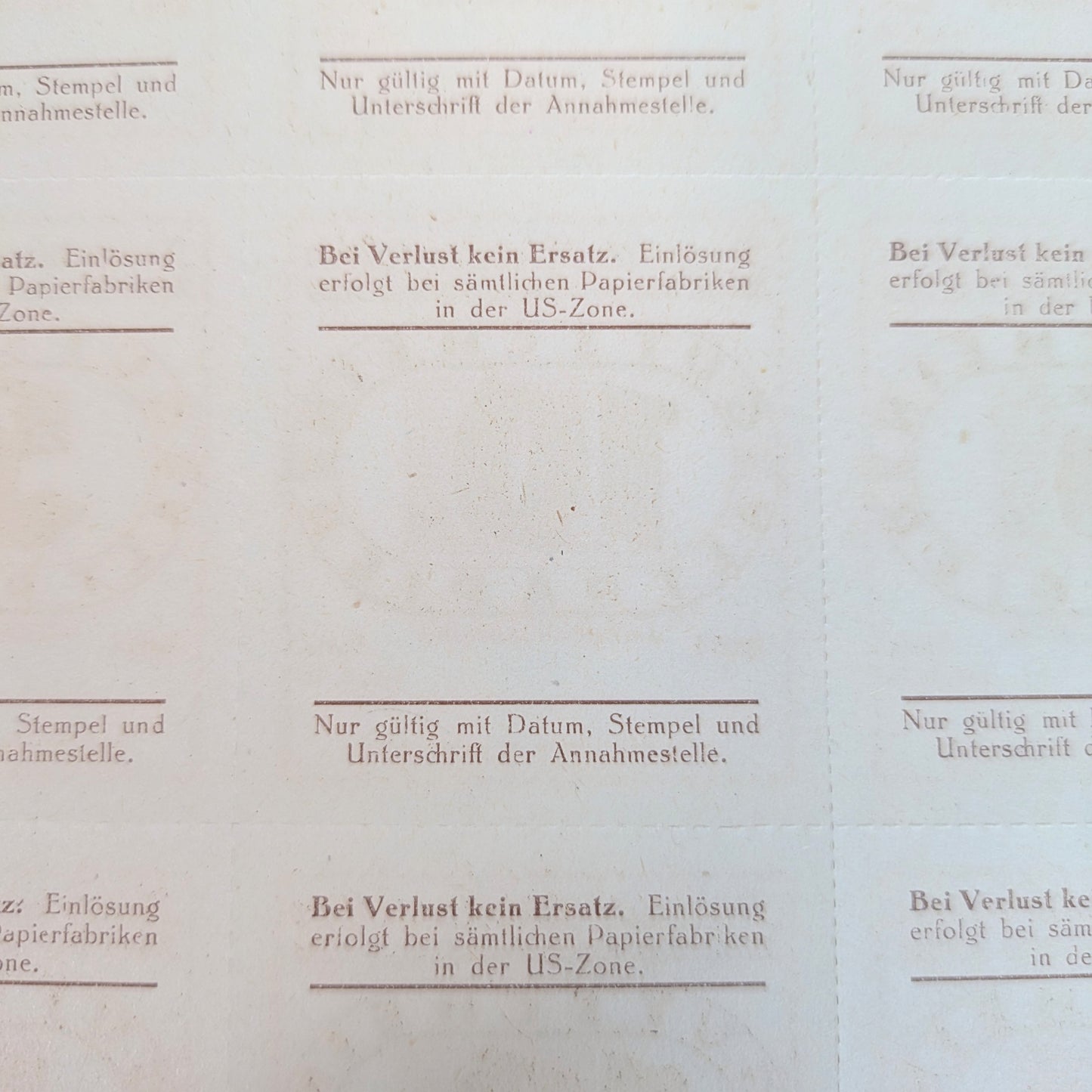 Set of waste paper vouchers 1940s