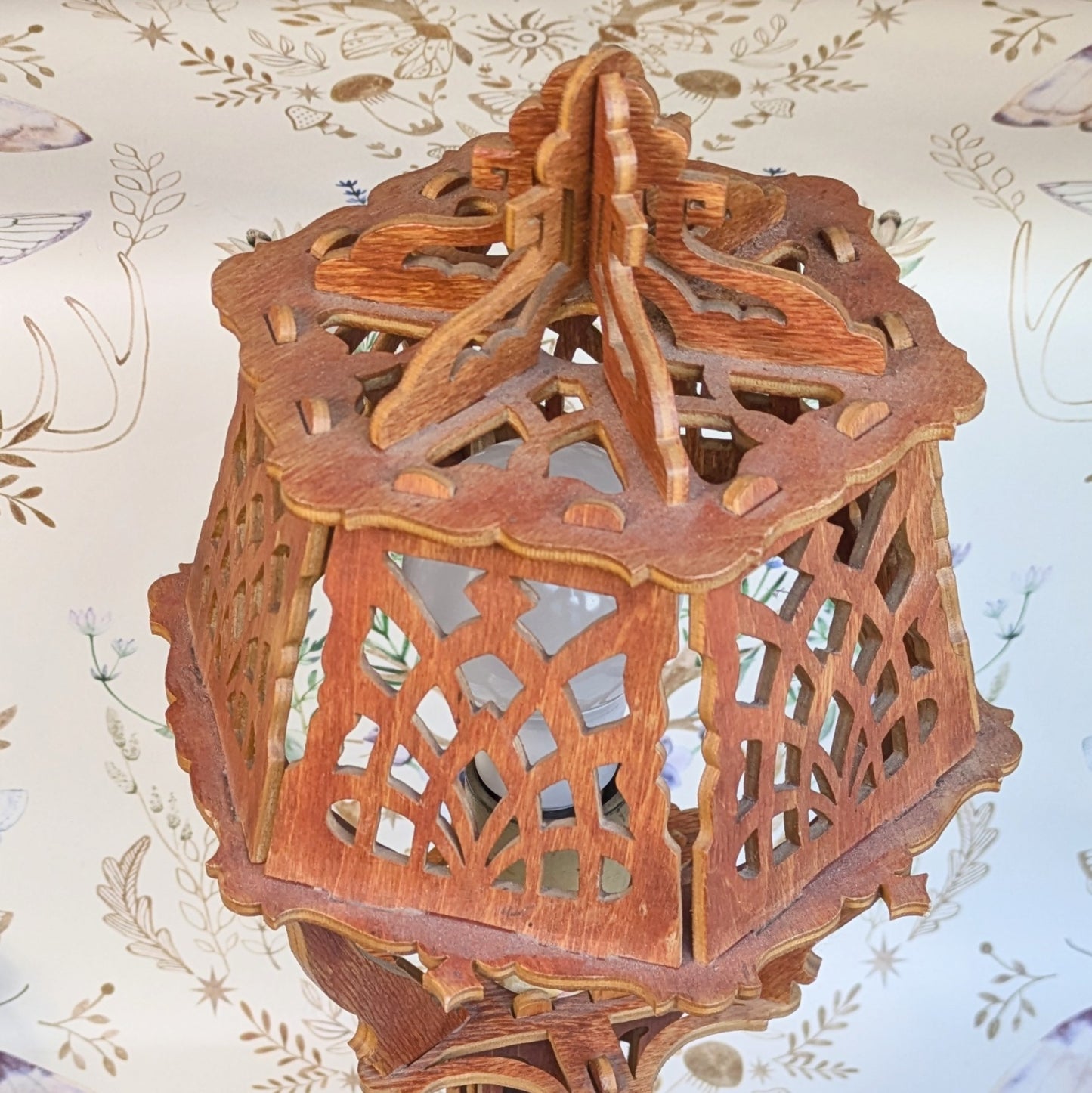 wooden lamp Art Deco style