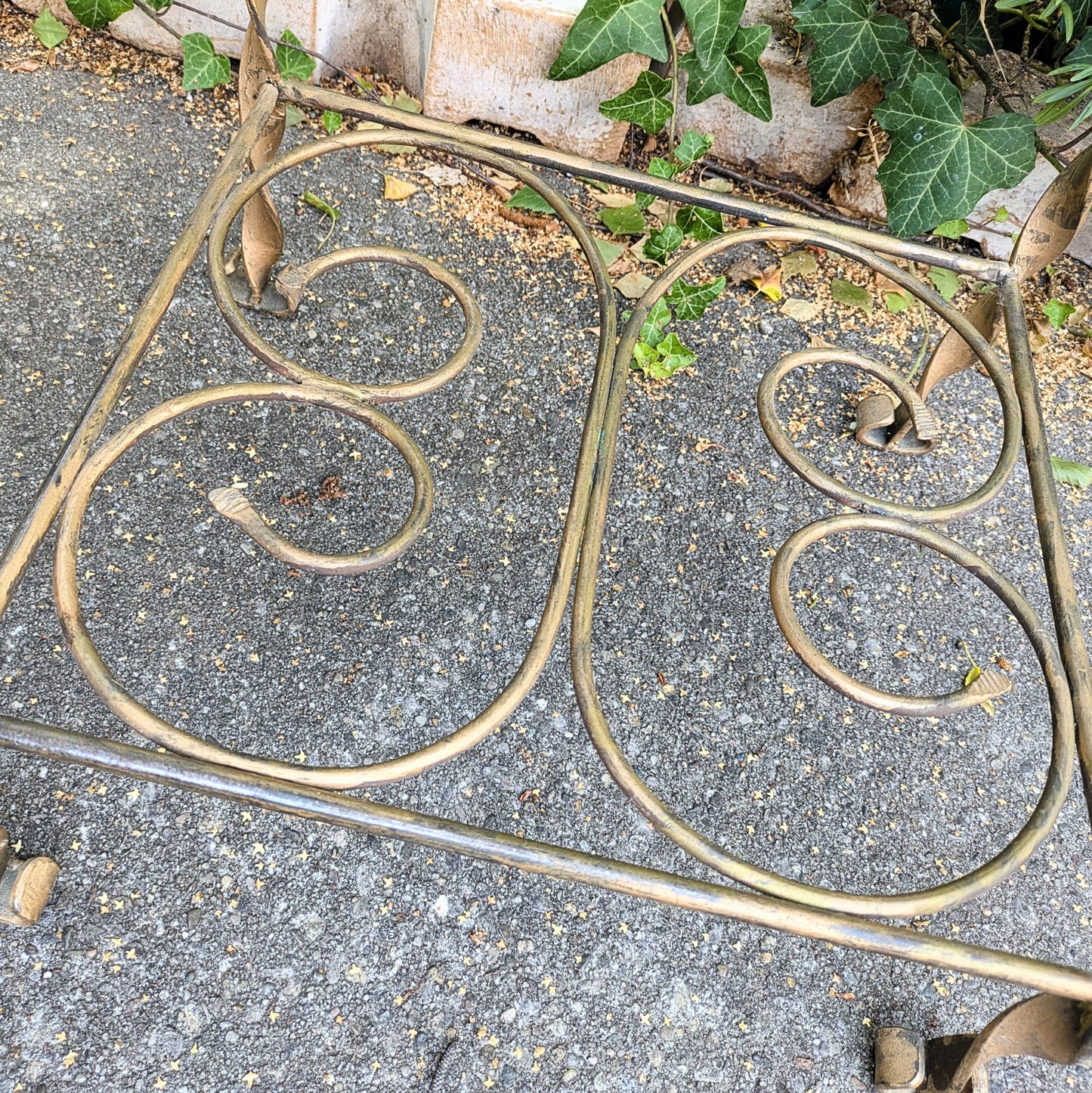 Wrought iron baroque stool