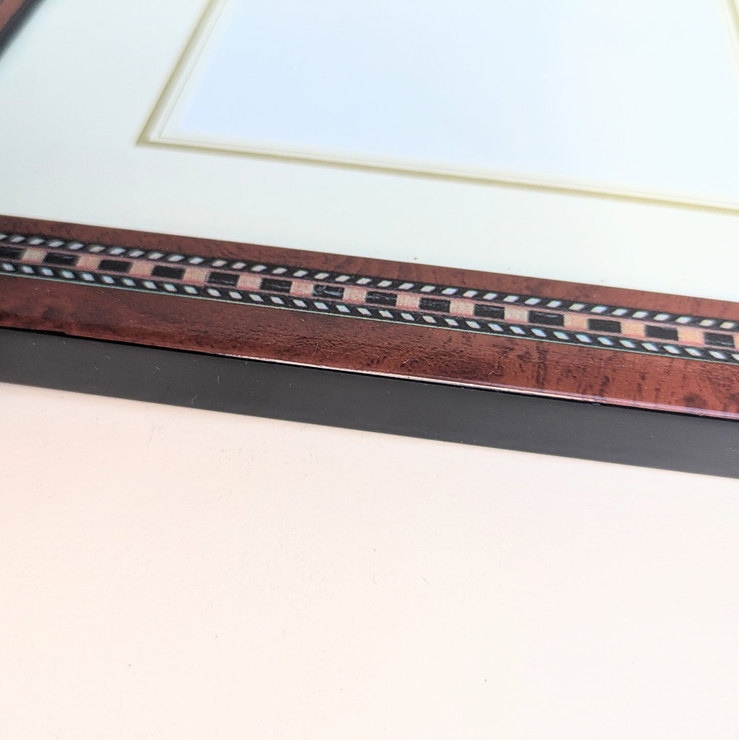 Picture frame burl wood border