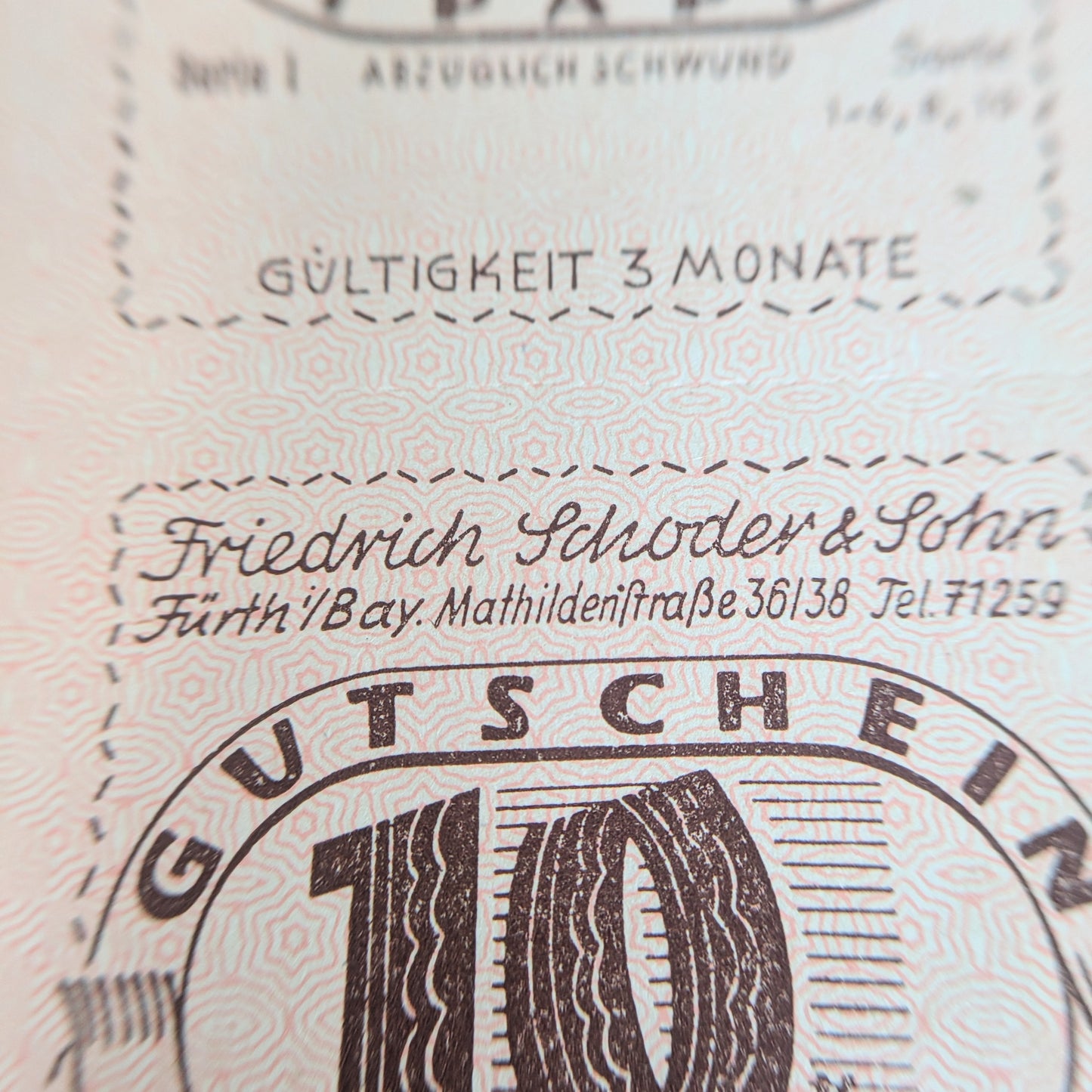 Set of waste paper vouchers 1940s