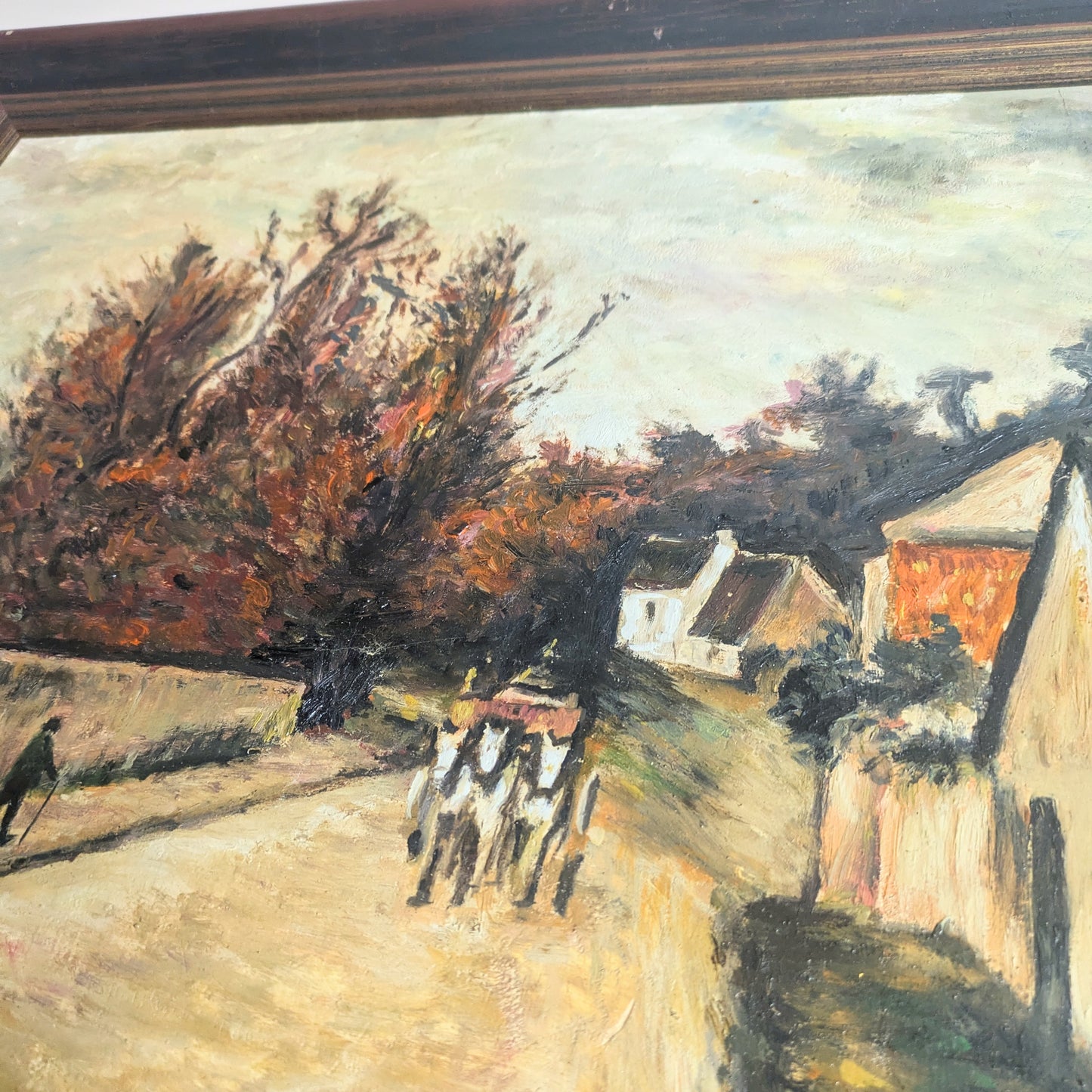 Oil painting à la Pissarro “The Stagecoach”