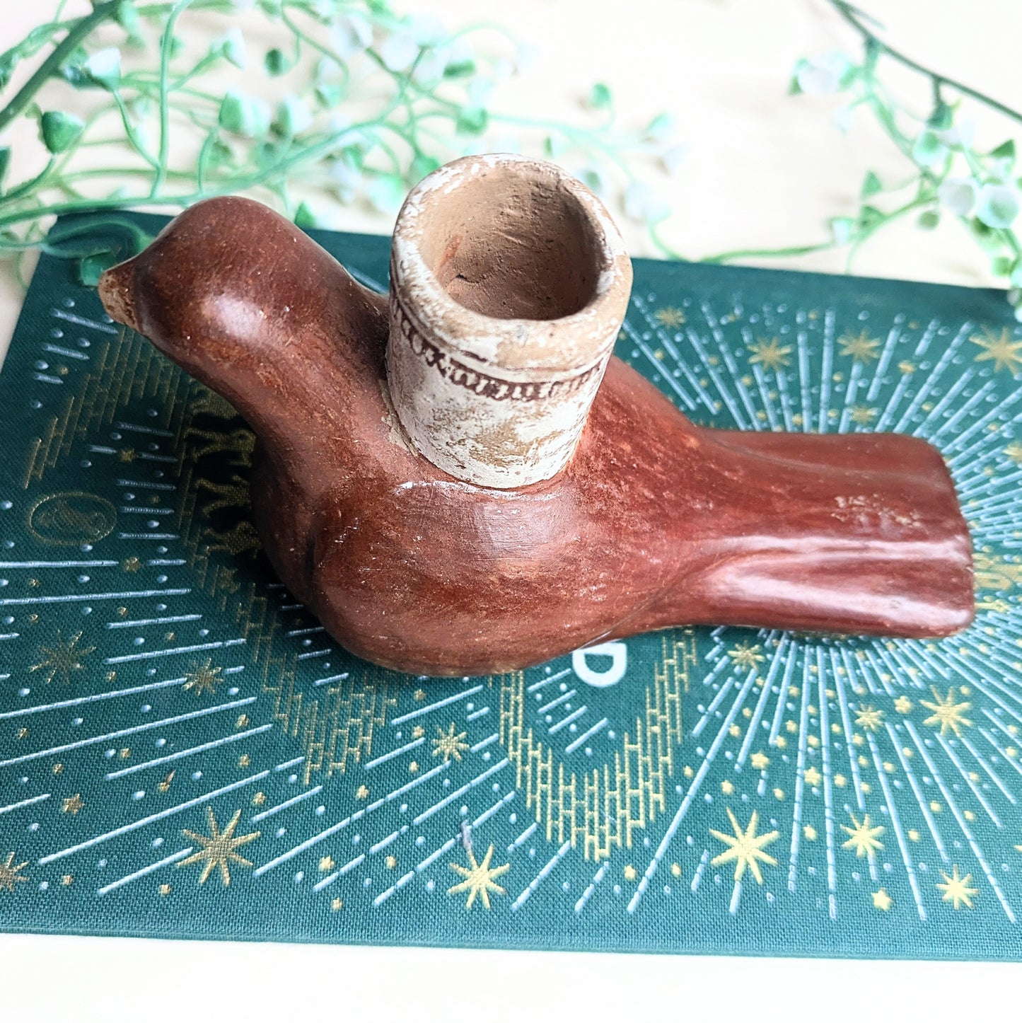 Keramik Kerzenständer Vogel