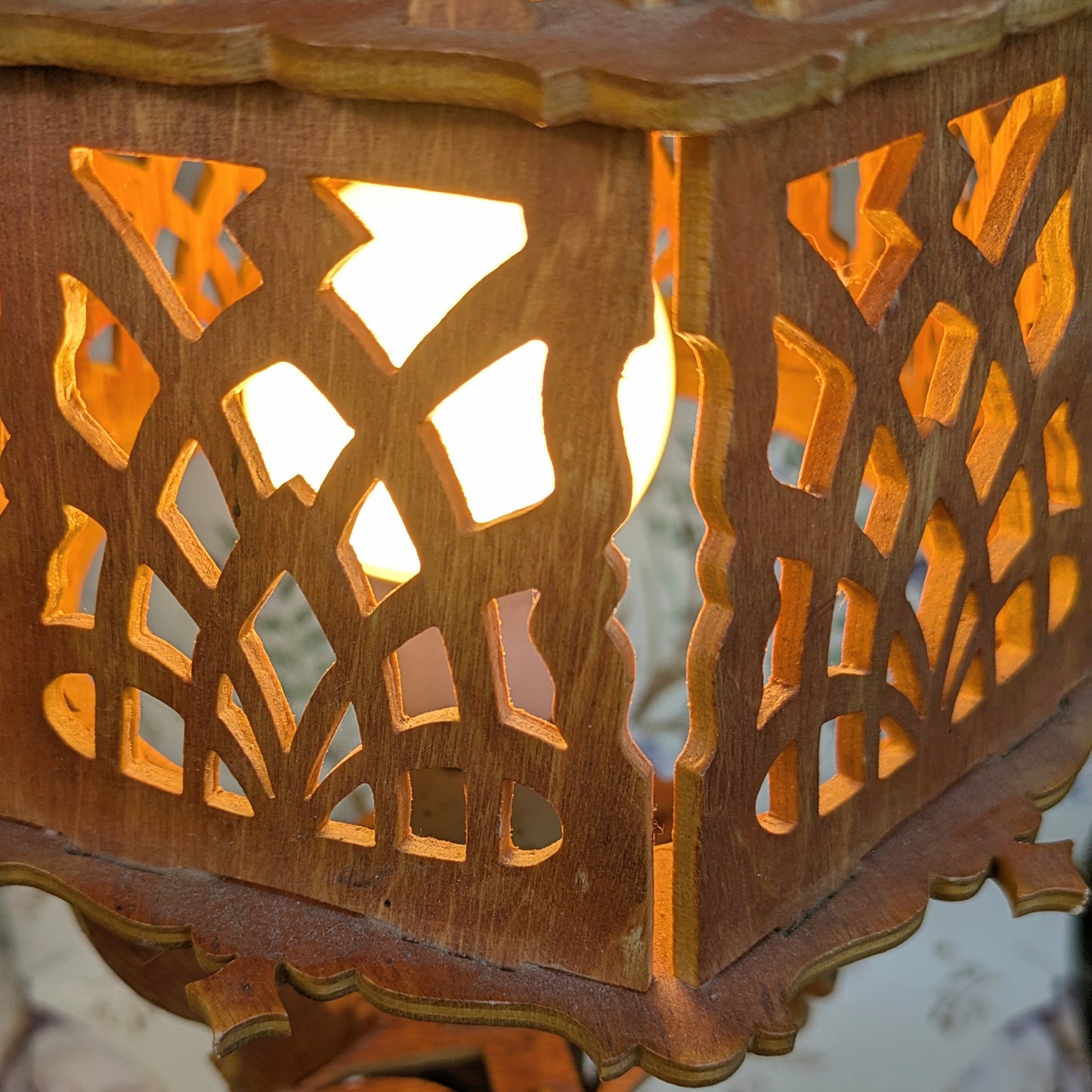 wooden lamp Art Deco style