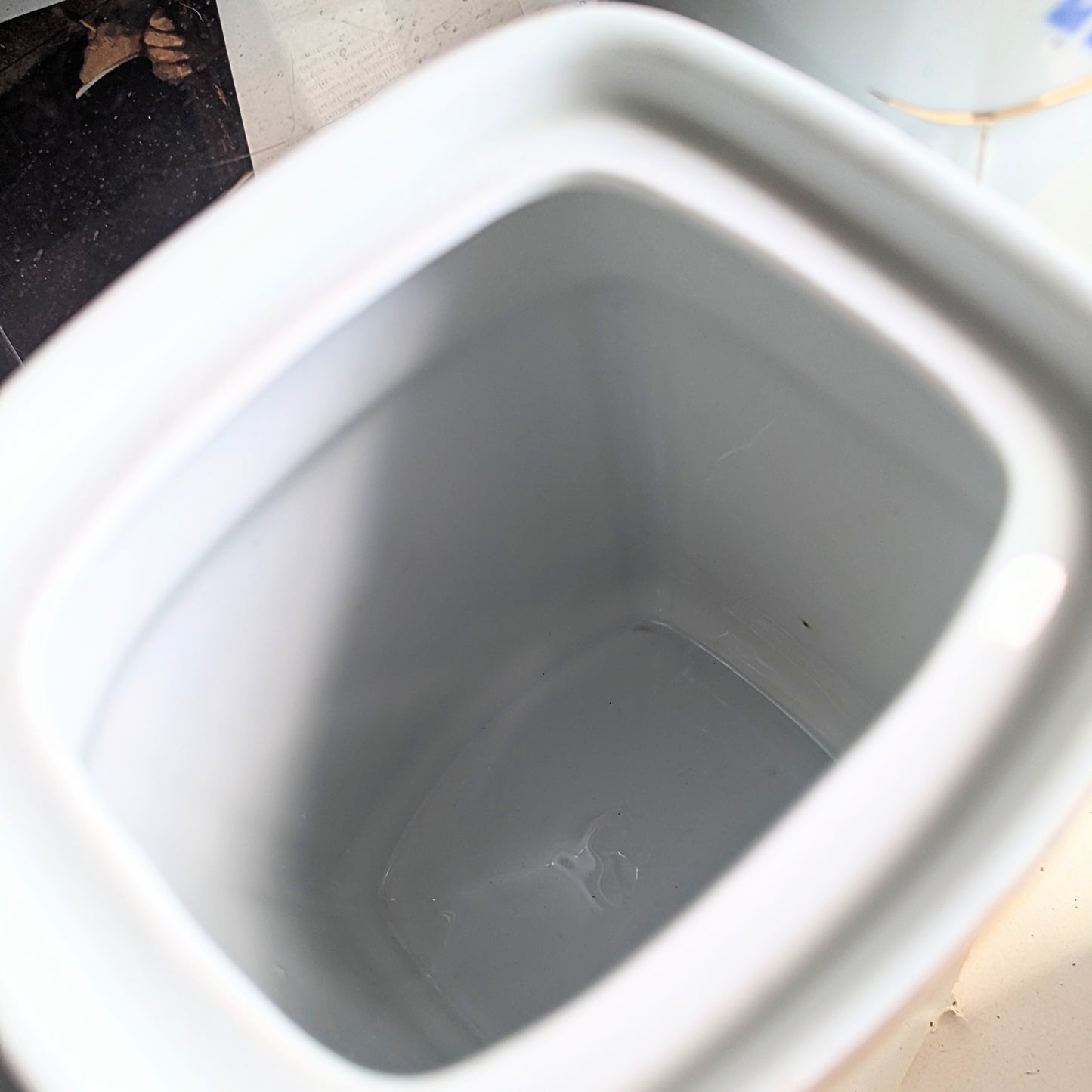 Pots de rangement en porcelaine bleu et blanc