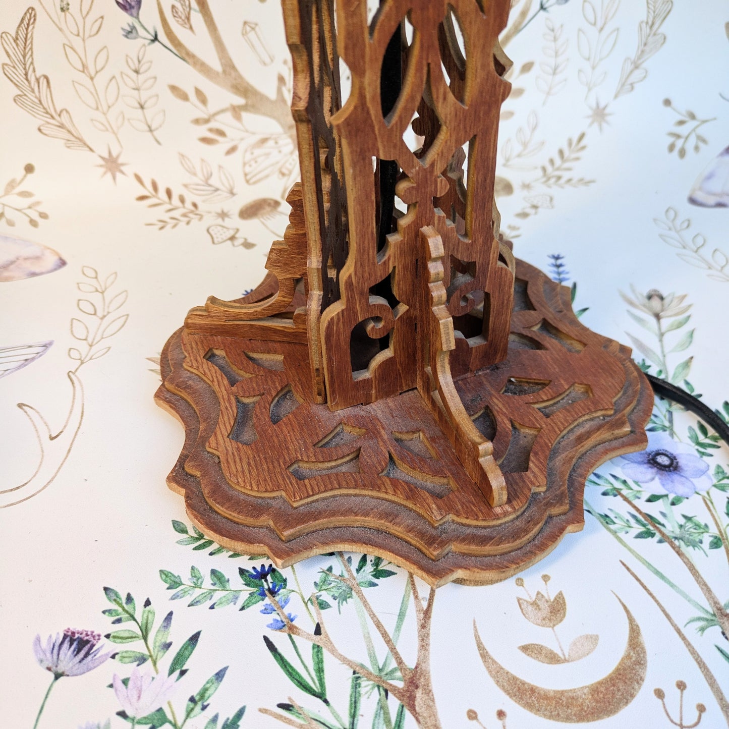 wooden lamp Art Deco style