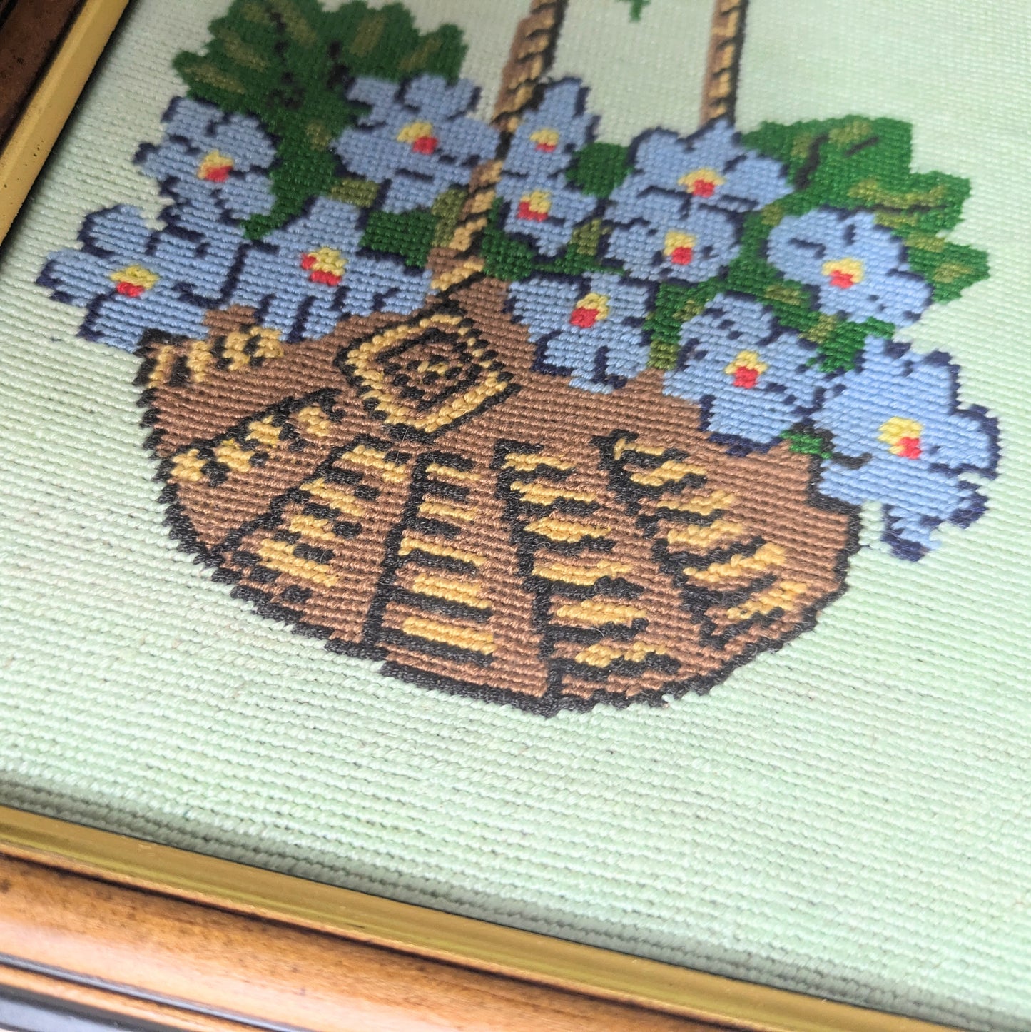 Embroidered forget-me-nots