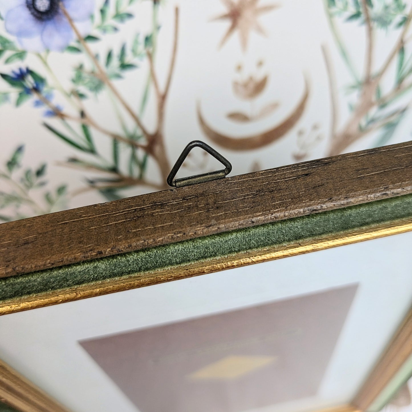 Green velvet picture frame