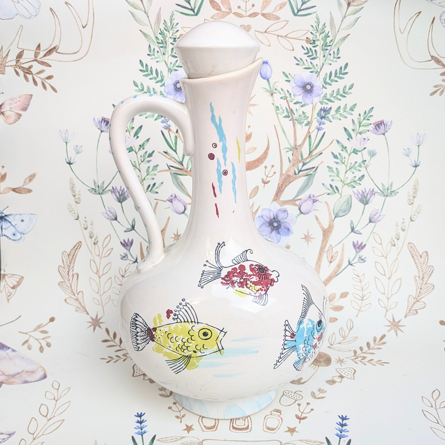 Vase avec motif de poisson
