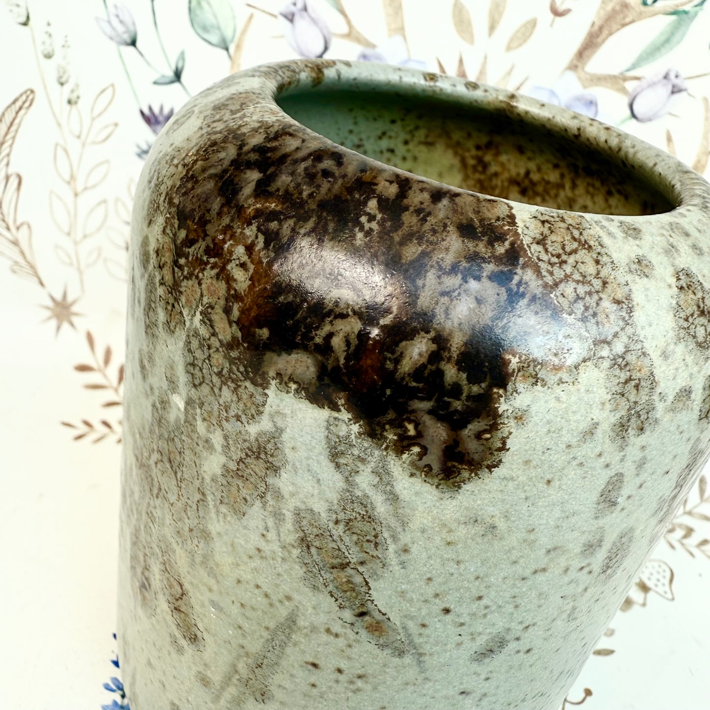 Vase handgemacht türkis
