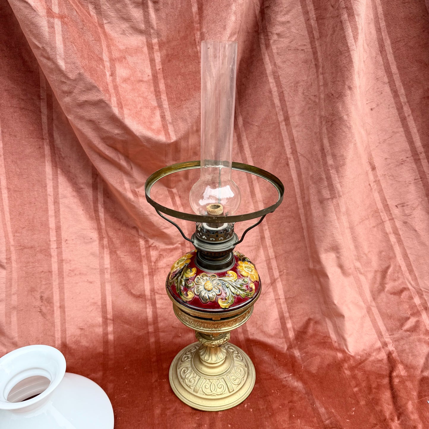 Petroleumlampe groß Blumen