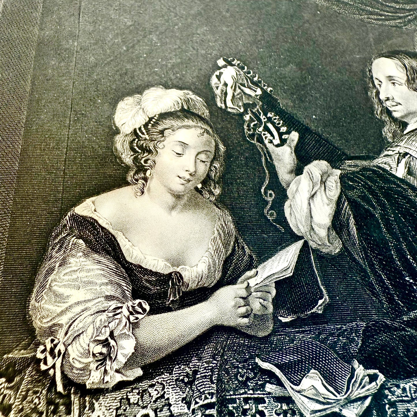 Stahlstich „Die Sängerin“