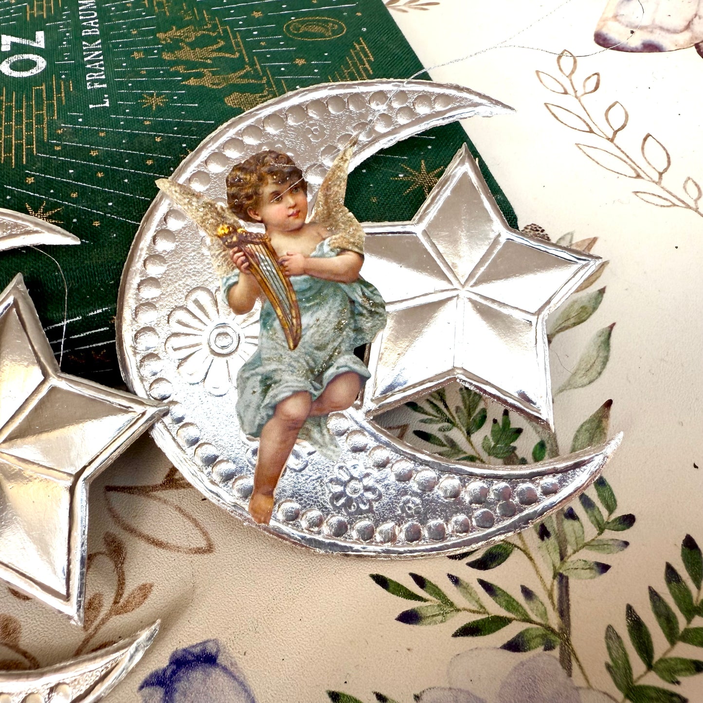 Dresdner Pappe 3er Set Mond silber