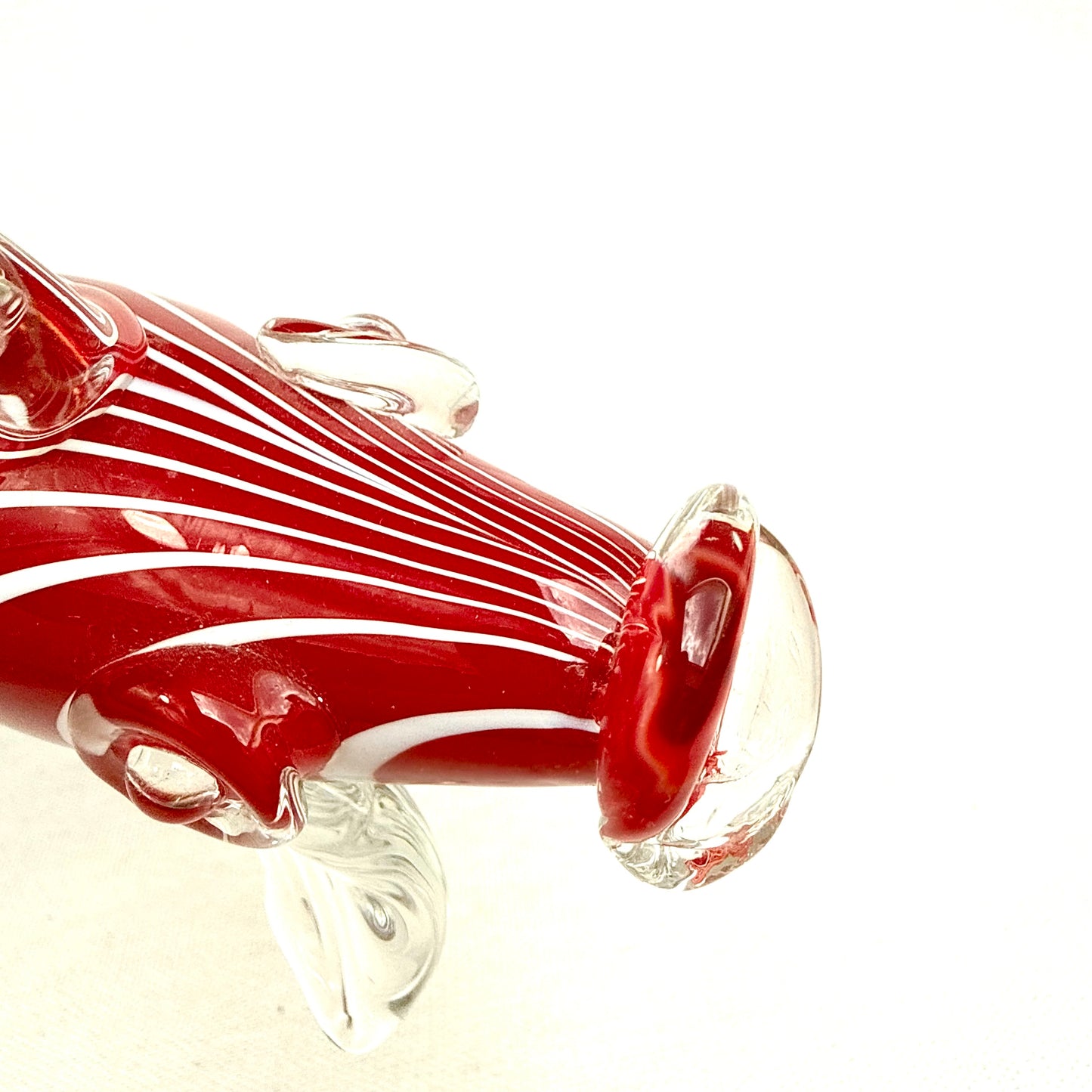 Glasfisch Swirl rot