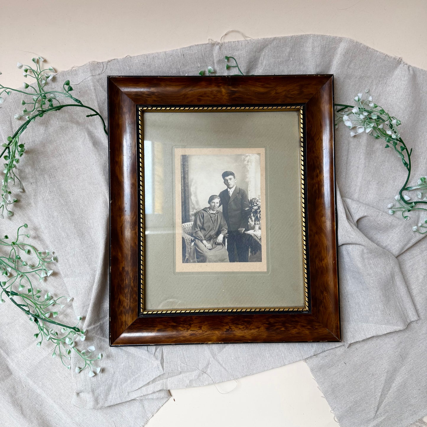 Antike Fotografie in Holzrahmen