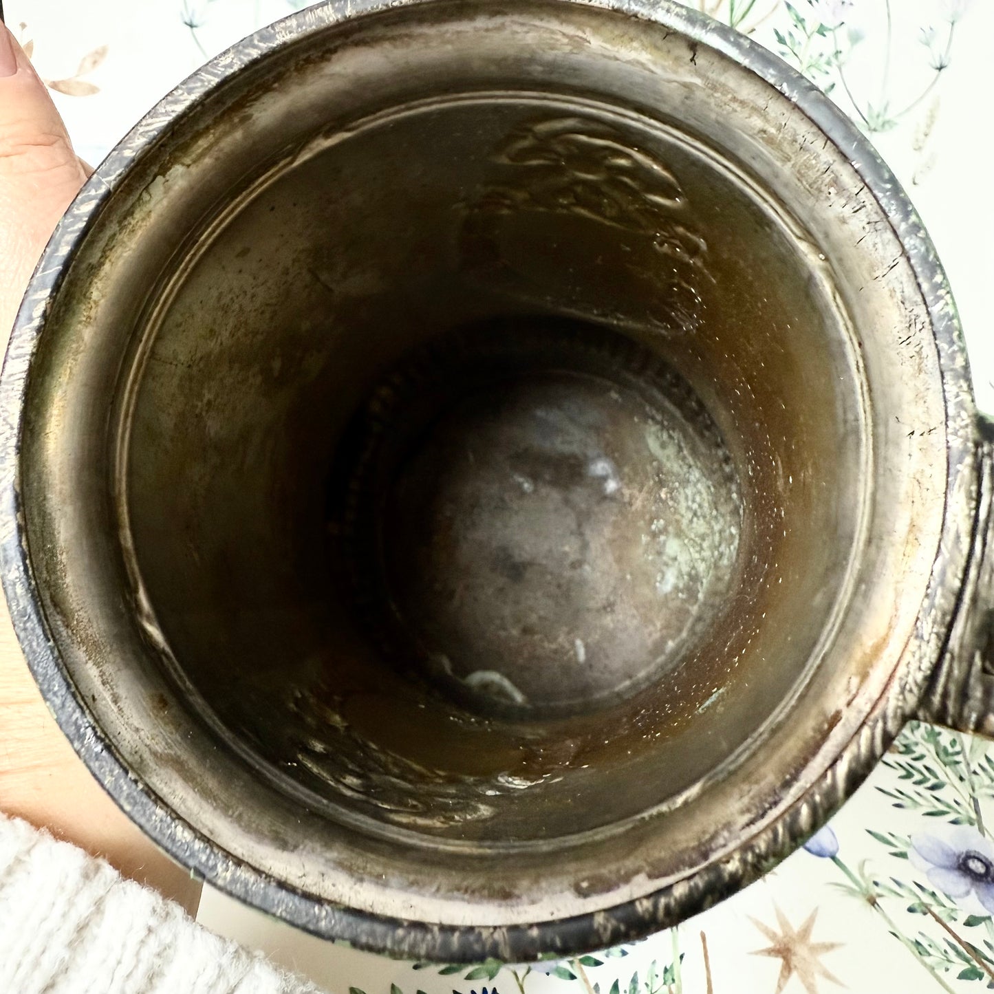 Kanne bemalt Metall