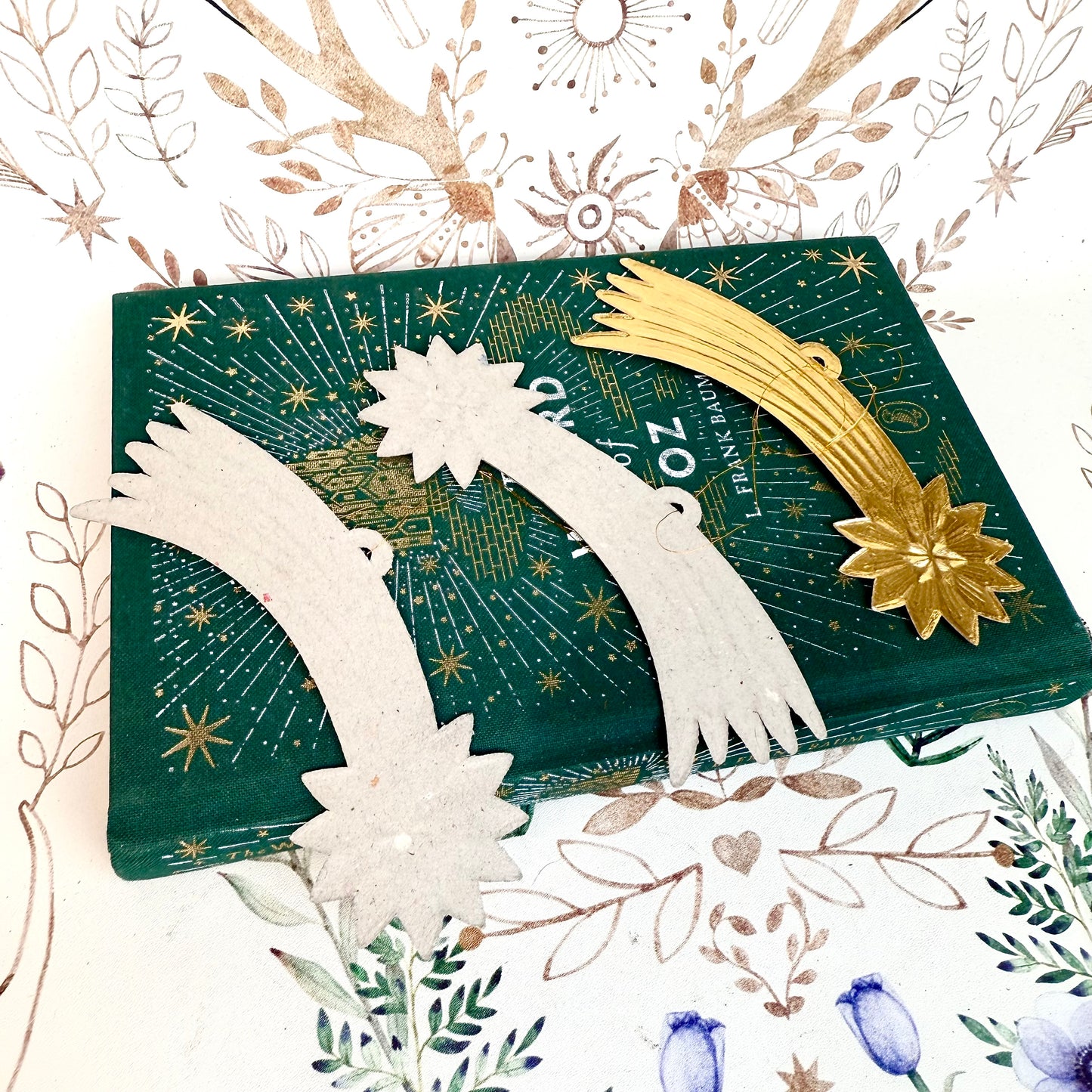 Dresdner Pappe 3er Set gold Weihnachtsstern