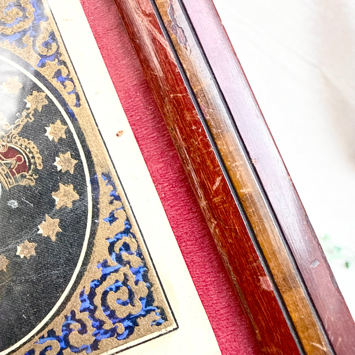 Biedermeier Heiligenbild gerahmt