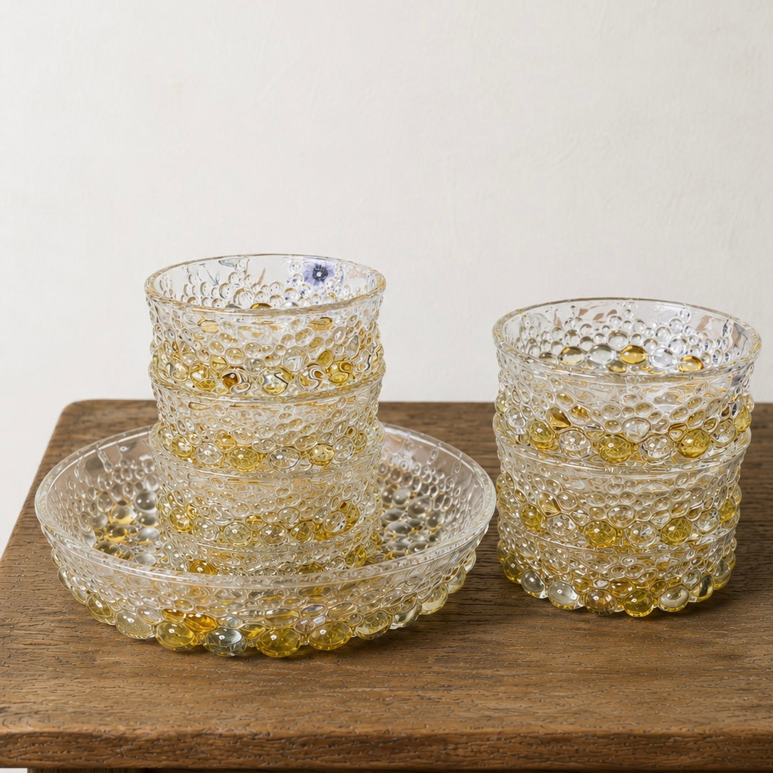 Bols en verre bullé jaune Walther Glas