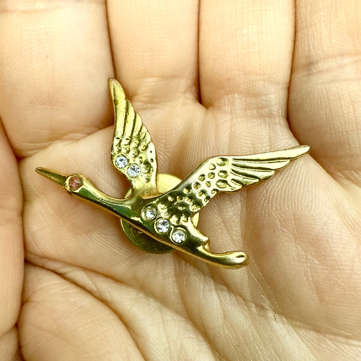 Swarovski Pin Kranich