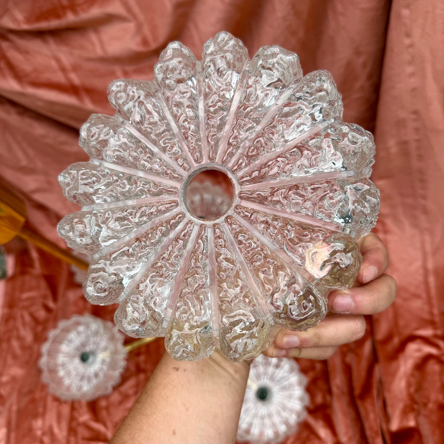 Deckenlampe mit Eiszapfen Glas