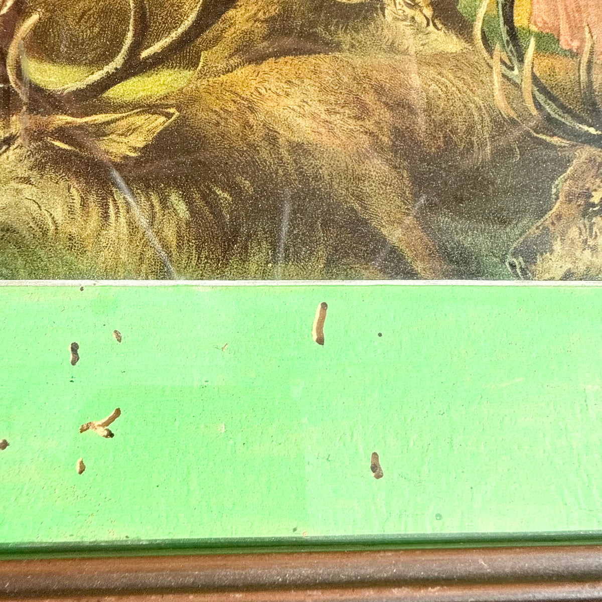 Lithografie Jagdszene
