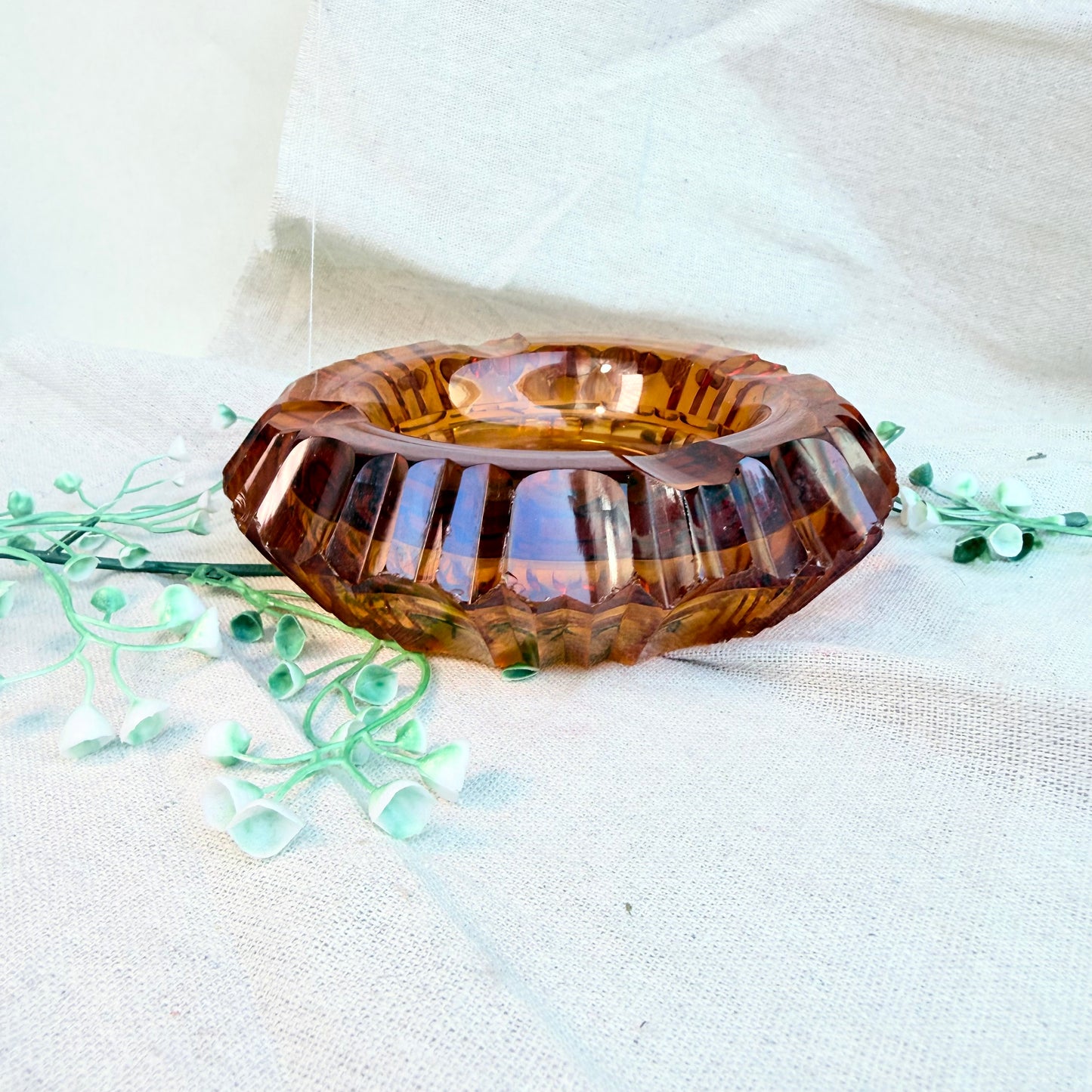 Aschenbecher Bernstein Glas