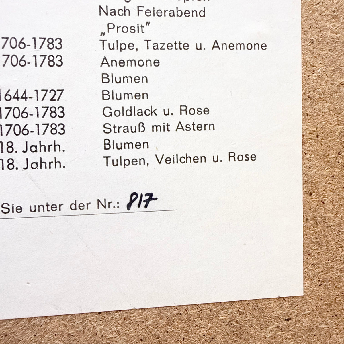 70s Stillleben Blumen