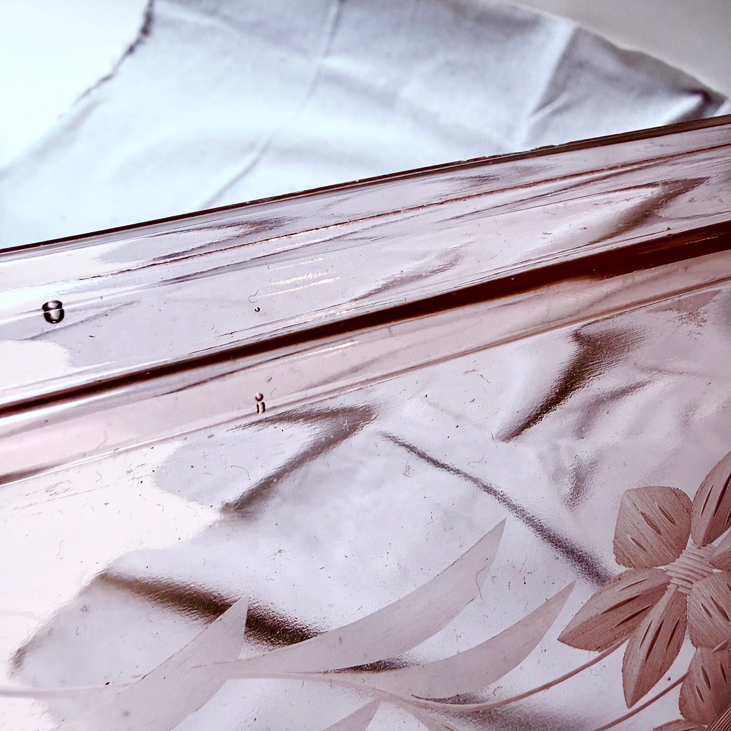 Glastablett graviert