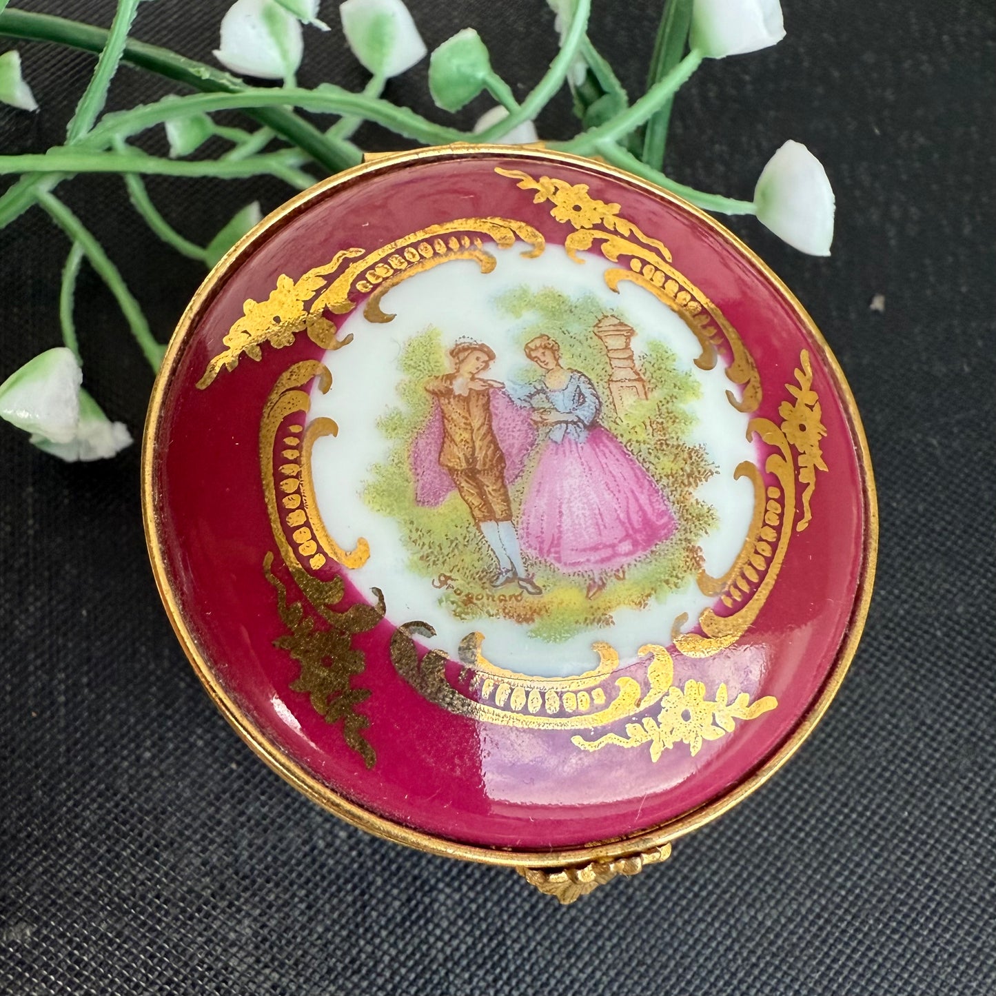 Pompadour Limoges Döschen pink