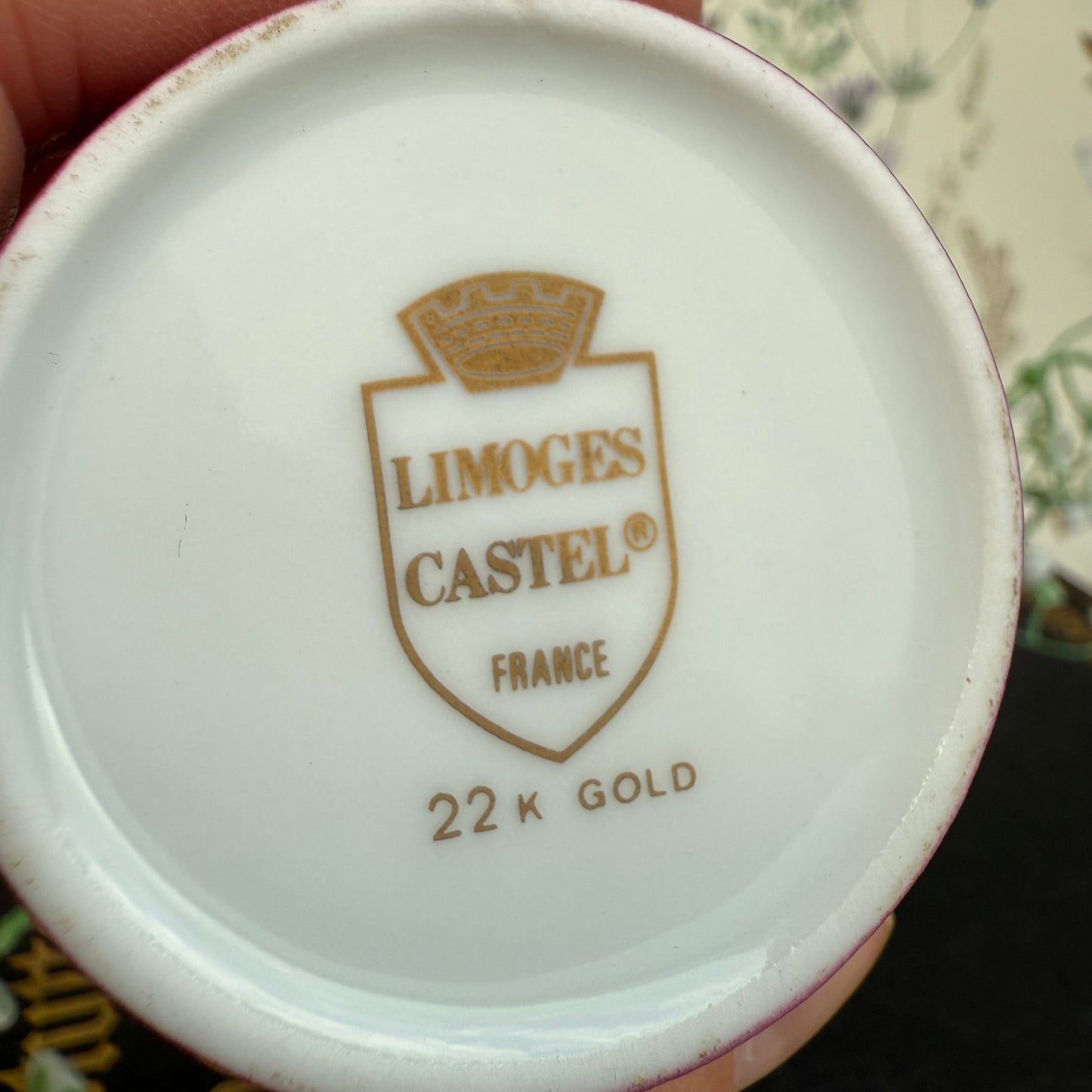 Pompadour Limoges Döschen pink