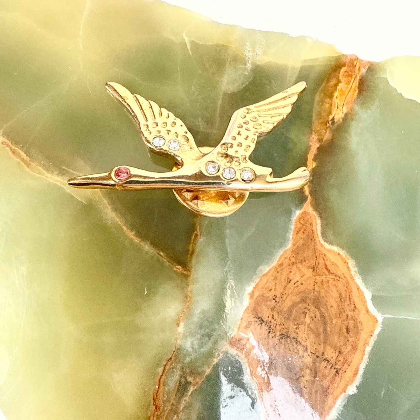 Swarovski Pin Kranich