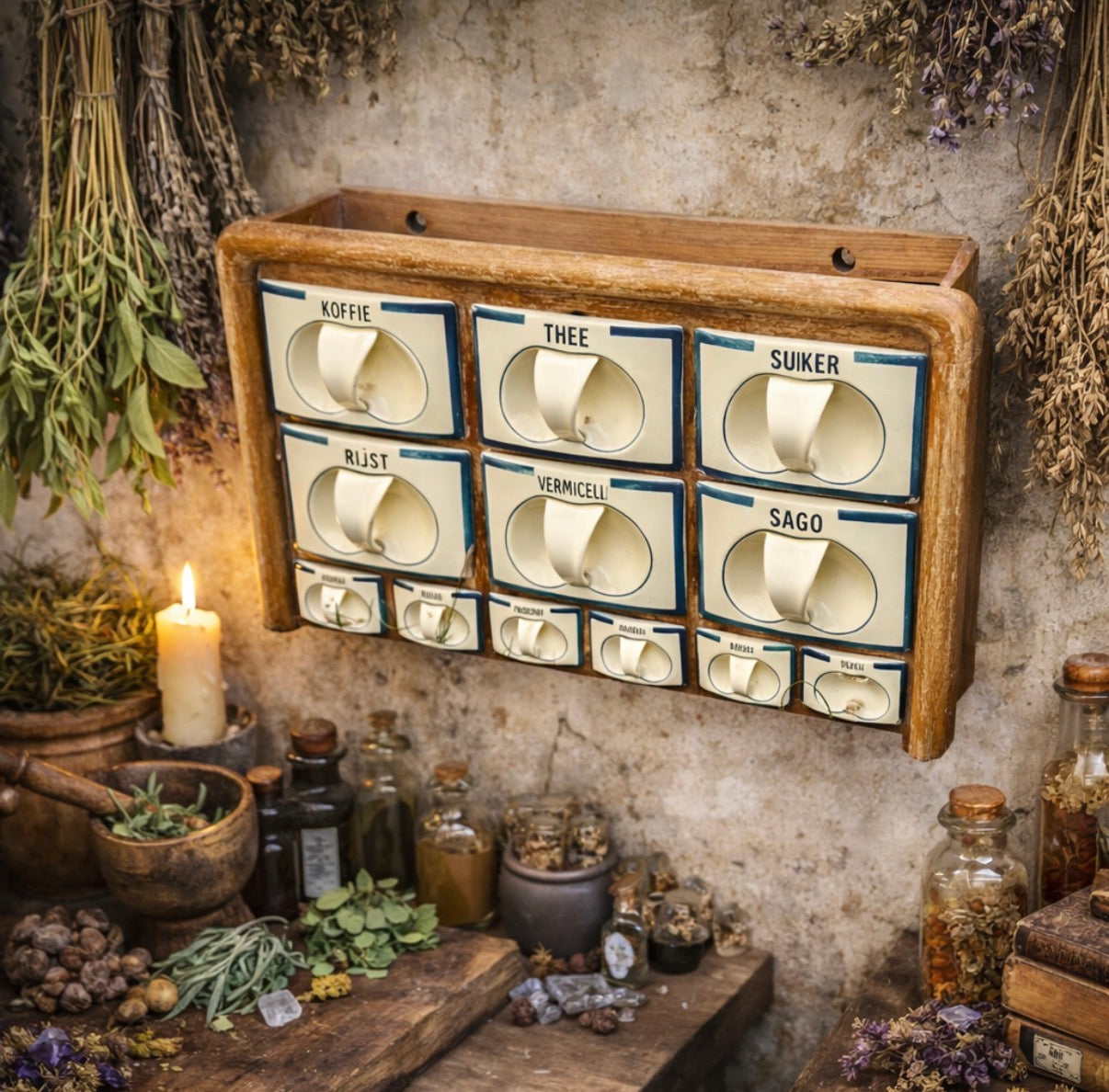 Gewürzregal 1930er Jahre