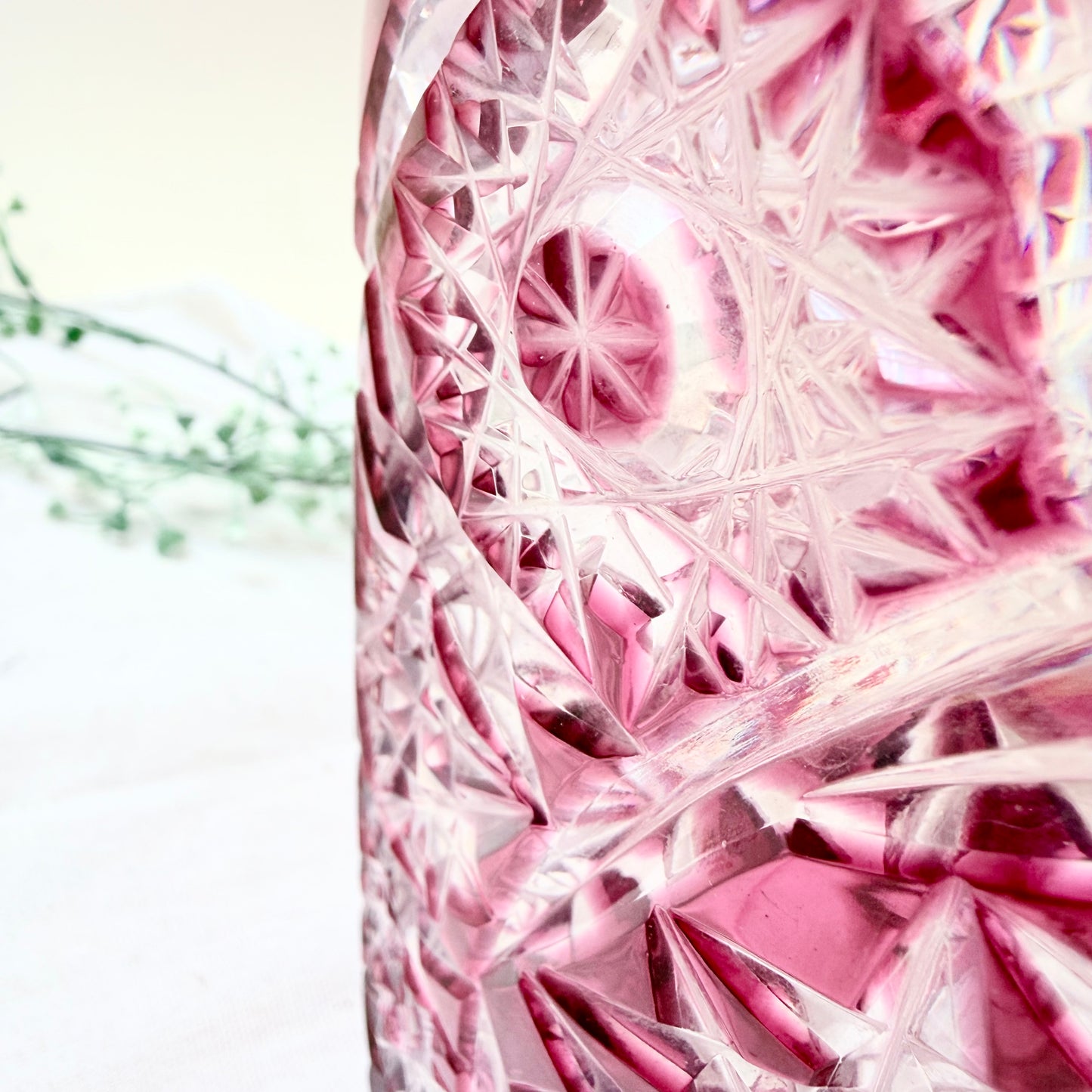 Vase Überfangglas rot