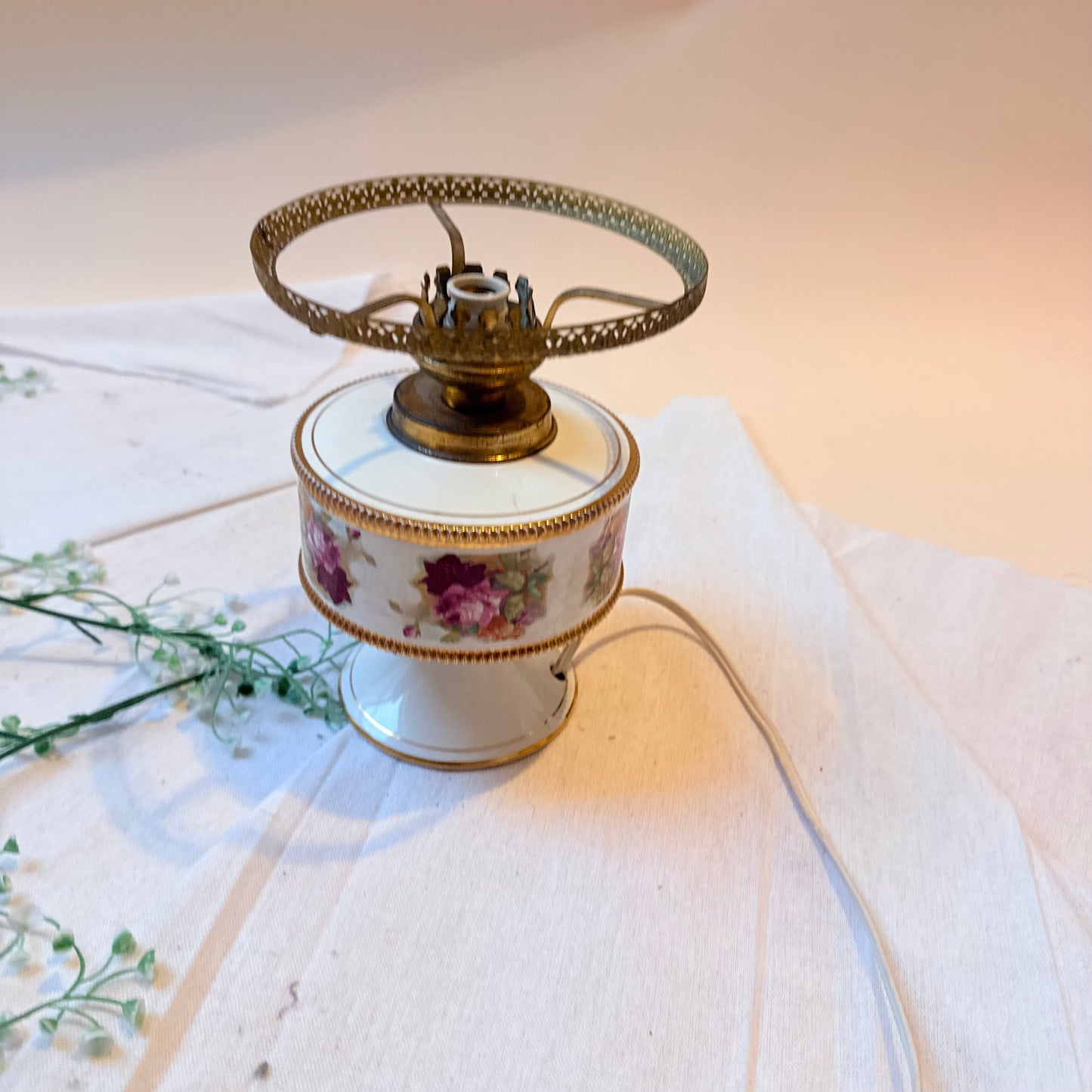 Tischlampe Rosen