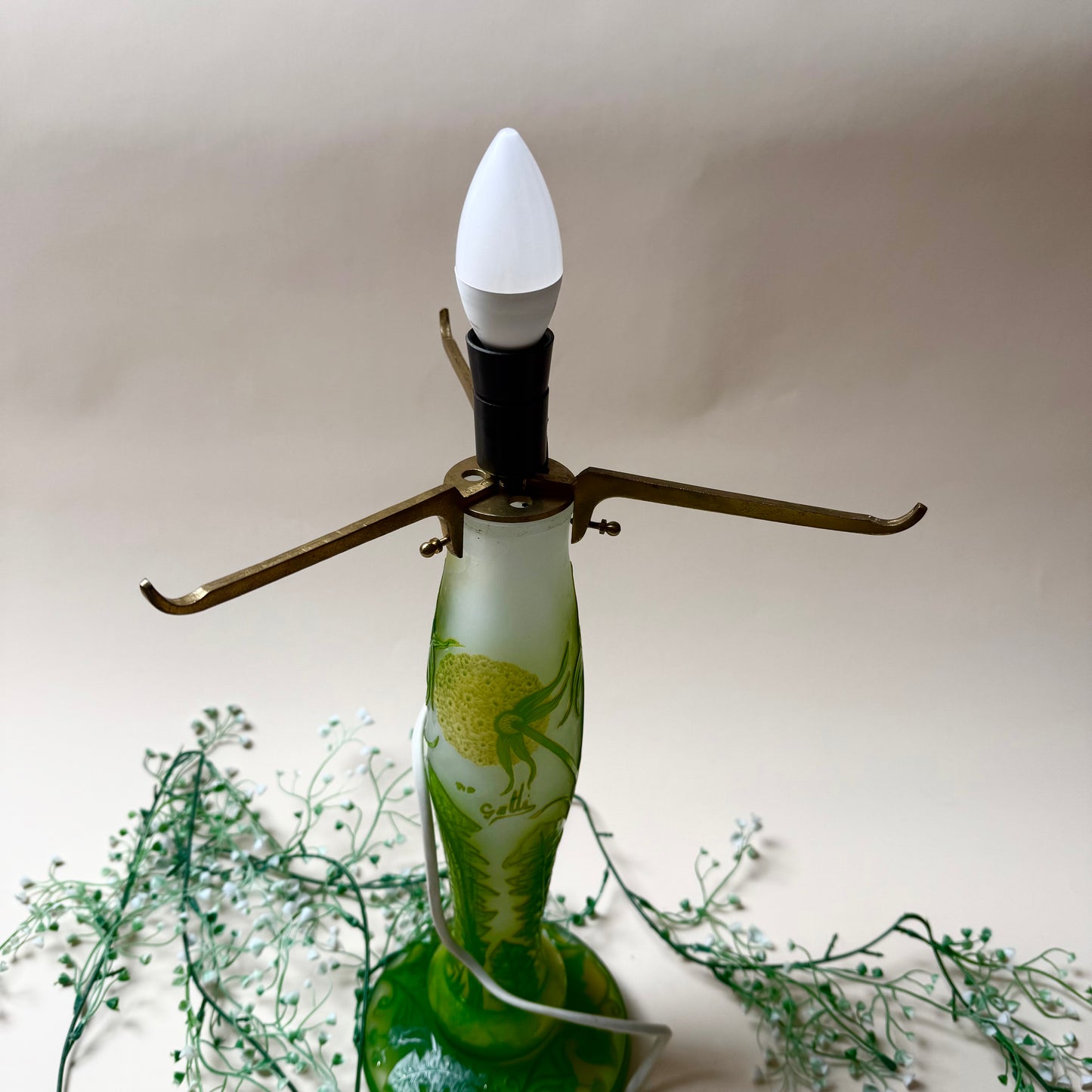 Jugendstil Lampe Löwenzahn nach Gallé