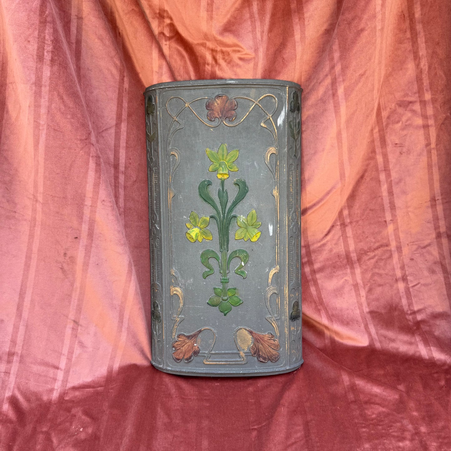 Jugendstil Ofenplatte bemalt