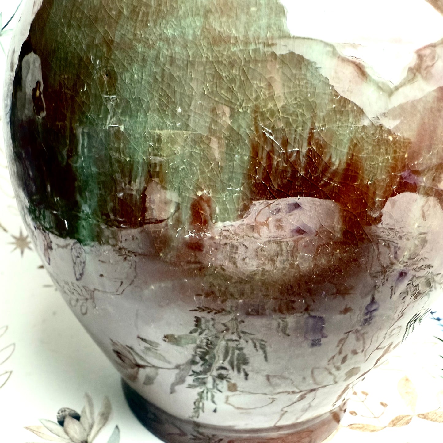 Vase Türkis Braun
