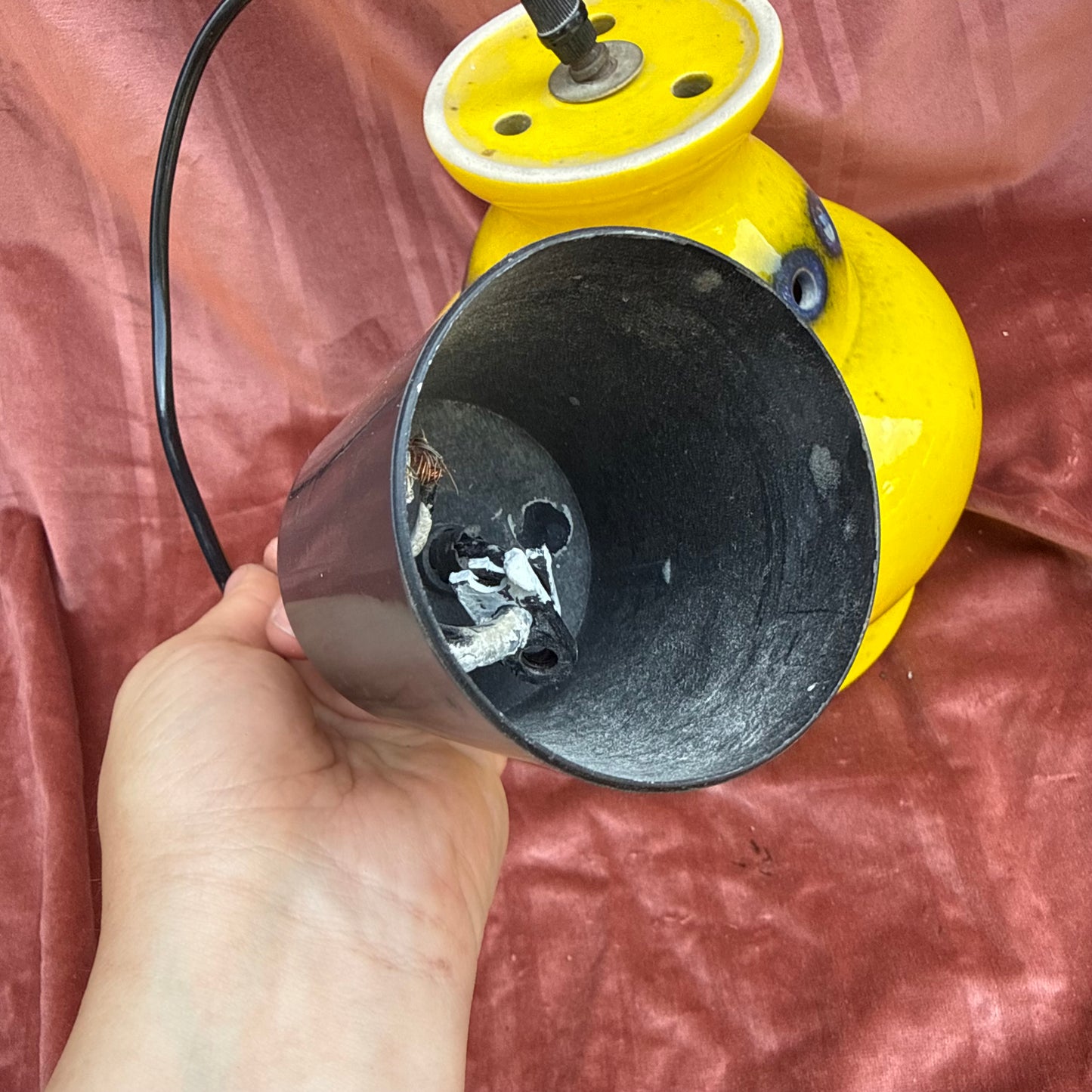 Keramik Deckenlampe gelb