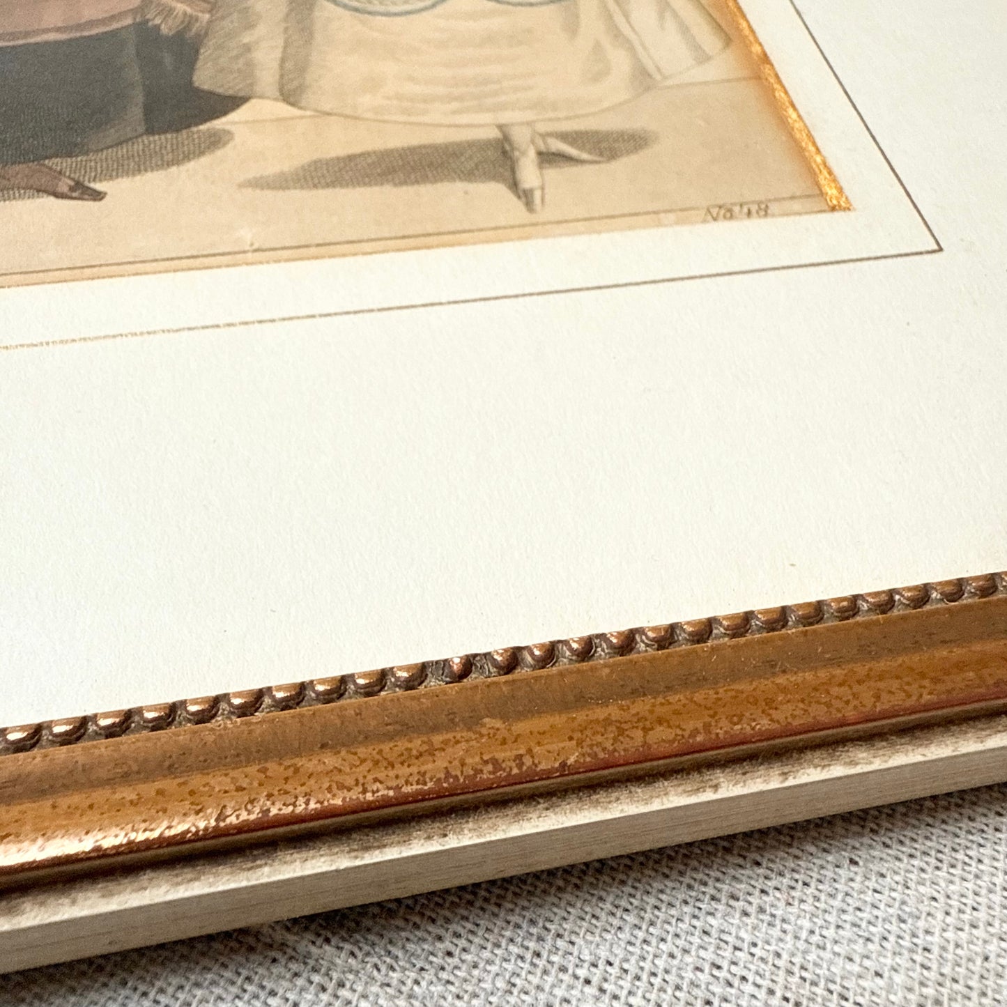 Gerahmte Mode Lithografie 1830
