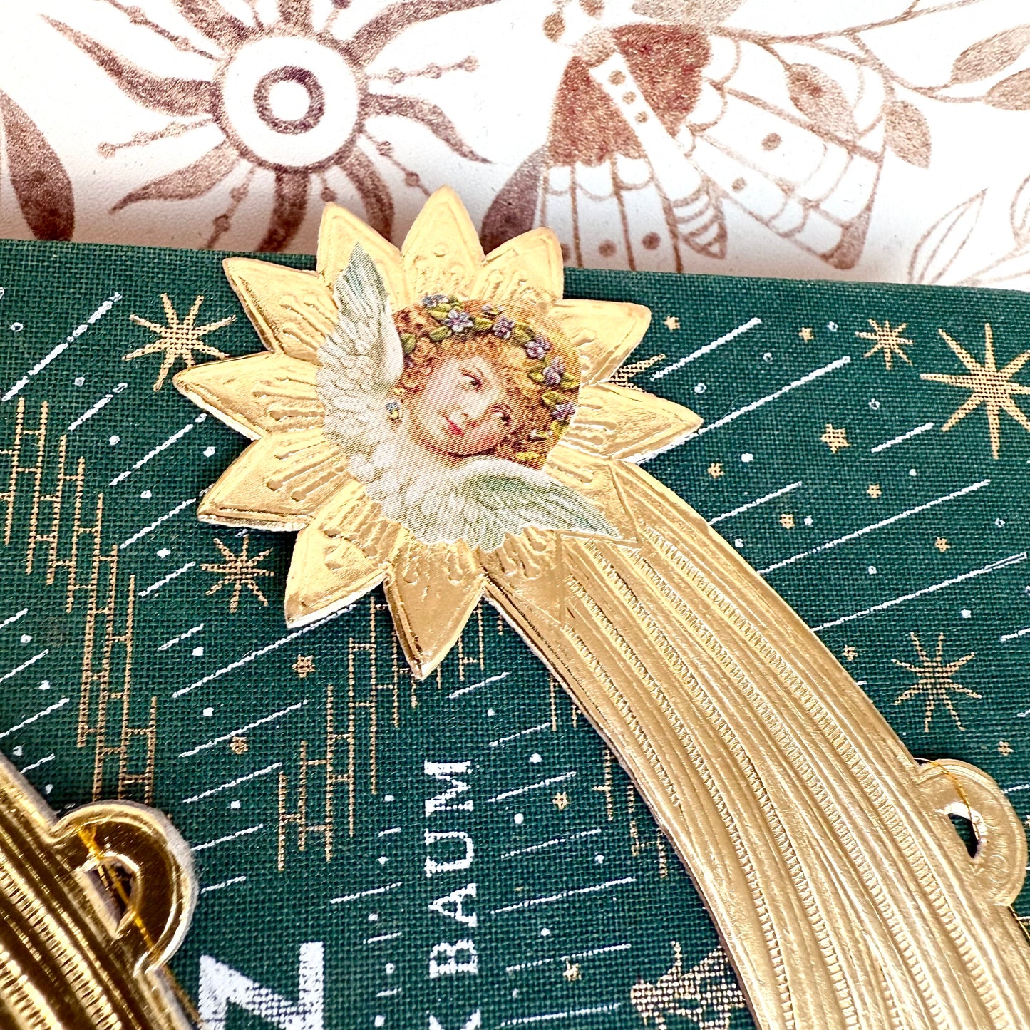 Dresdner Pappe 3er Set gold Weihnachtsstern