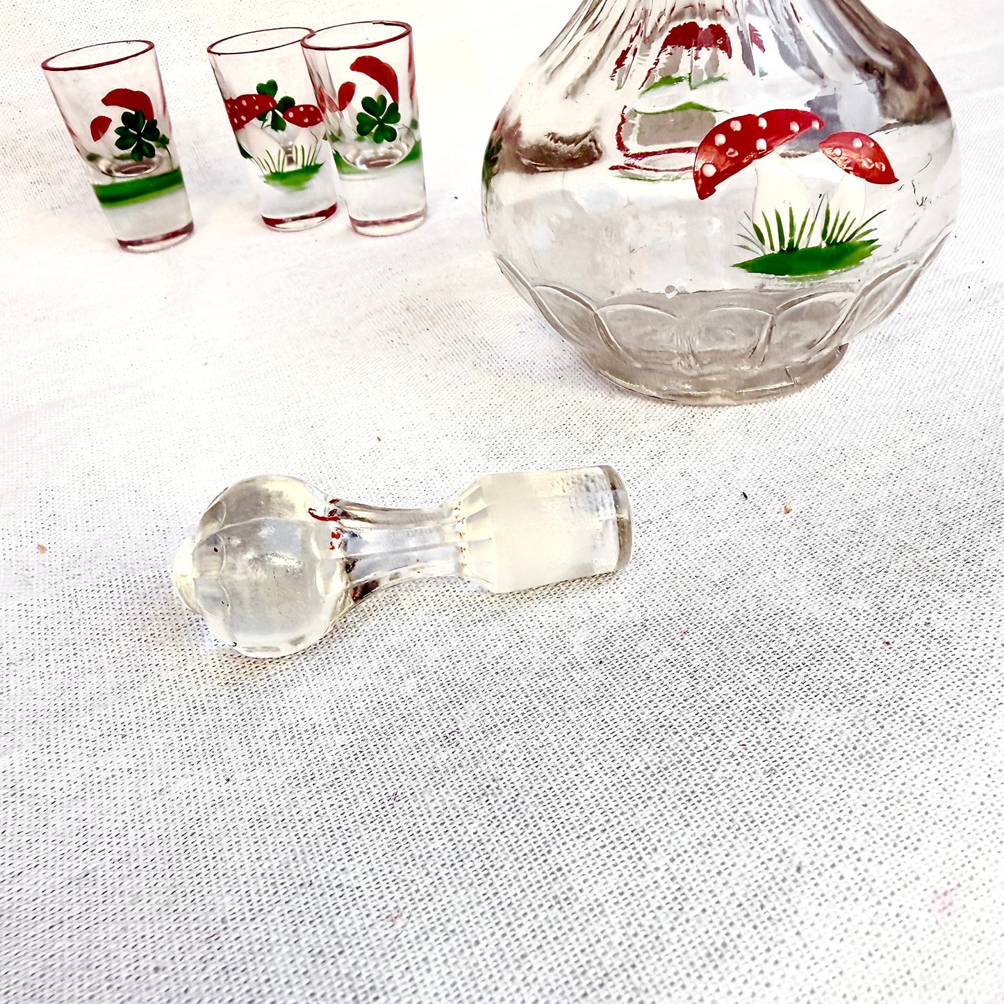Likörset Pilze handbemalt