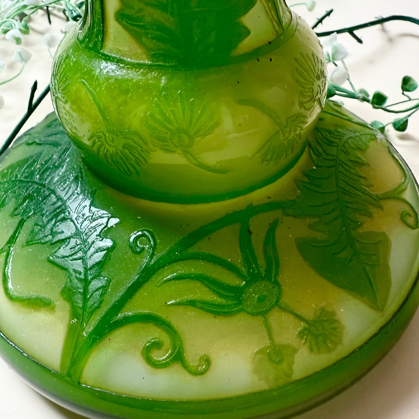 Jugendstil Lampe Löwenzahn nach Gallé