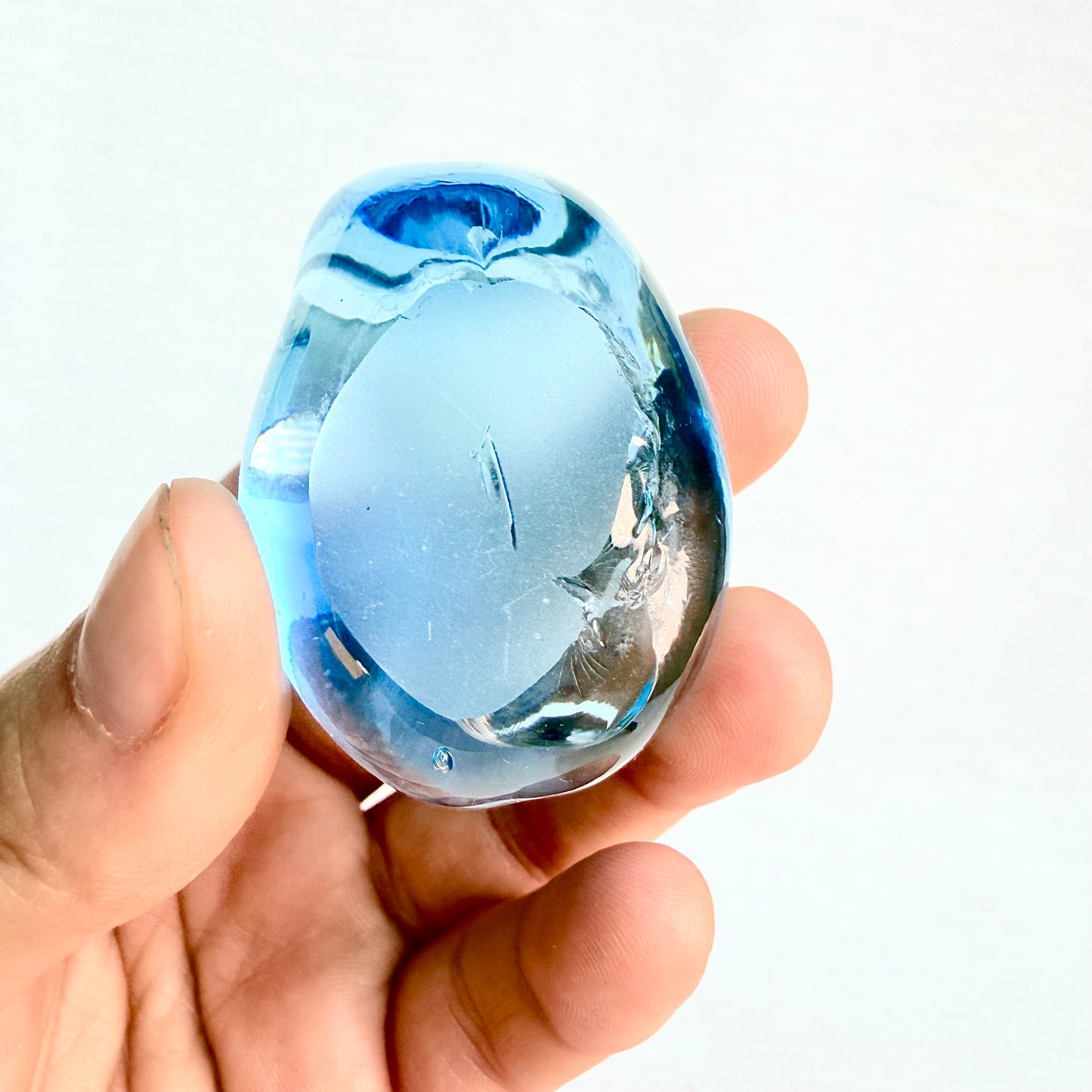Schwan Glasfigur blau